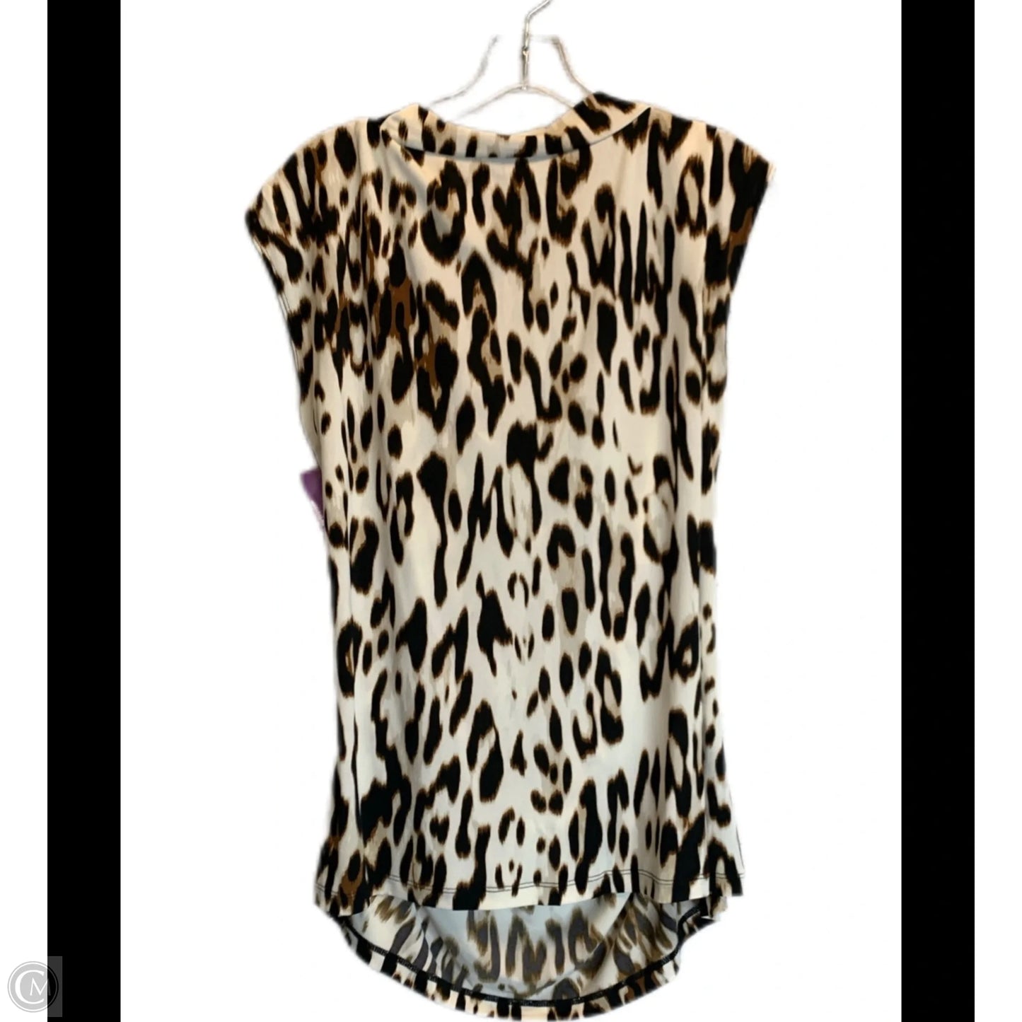 Top Sleeveless By Worthington In Animal Print, Size: 2x