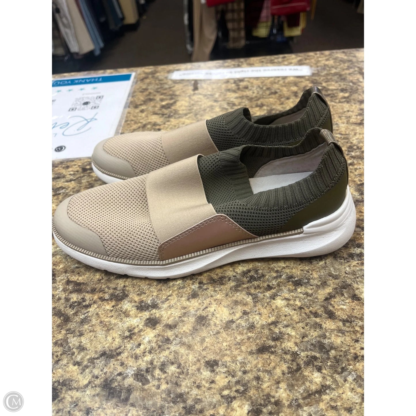 Shoes Athletic By Johnston & Murphy In Green & Tan, Size: 7