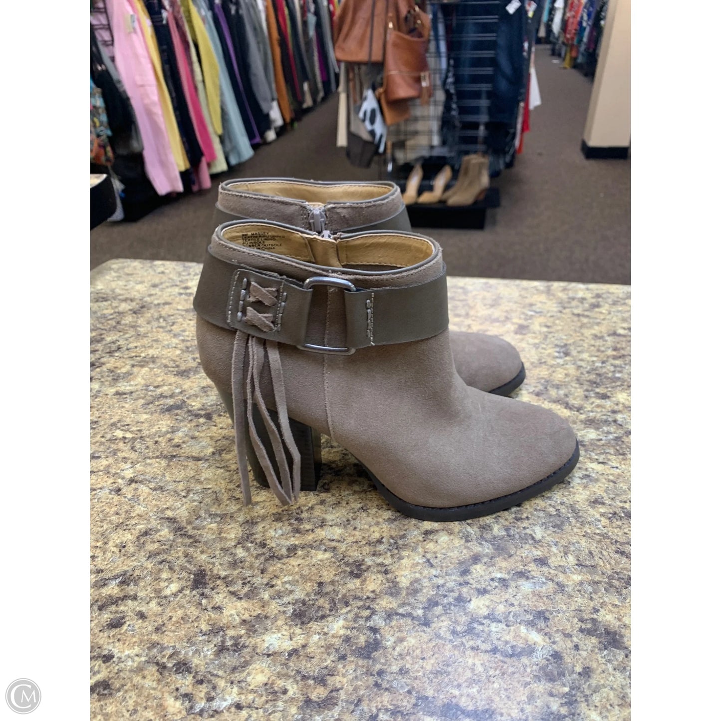 Boots Mid-calf Heels By Kensie In Taupe, Size: 8