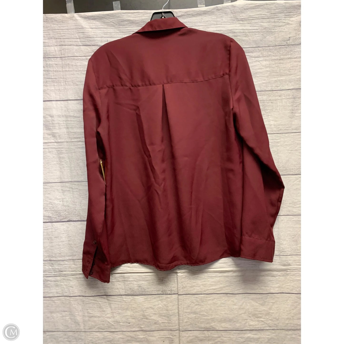 Top Long Sleeve By Express In Maroon, Size: S