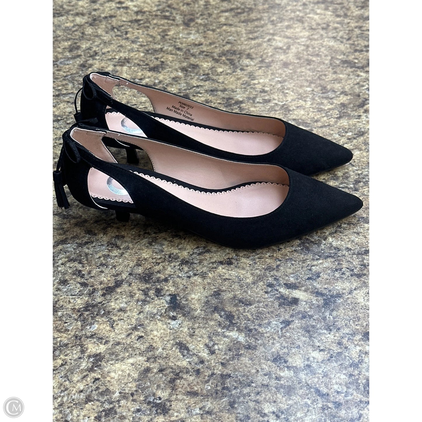 Shoes Heels Kitten By Cmf In Black, Size: 7