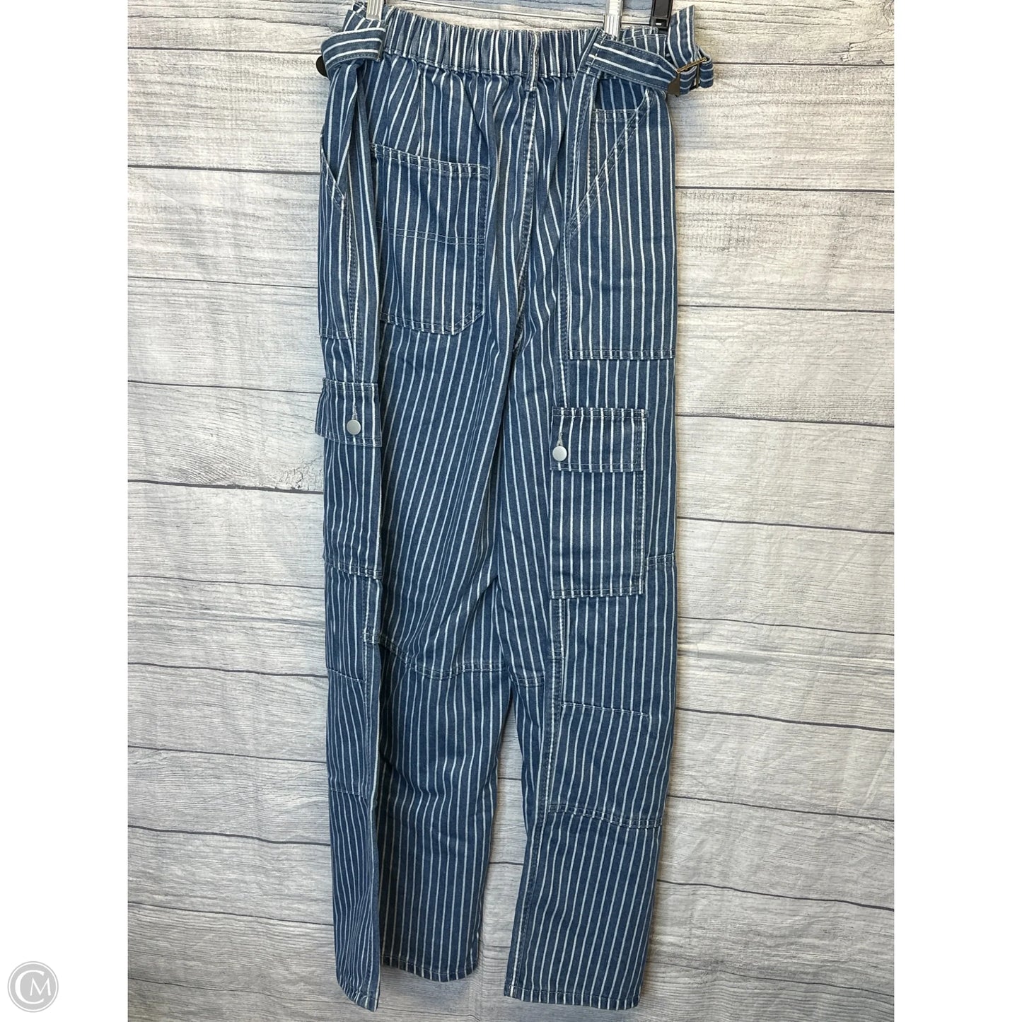 Jeans Wide Leg By Shein In Blue & White, Size: 2x