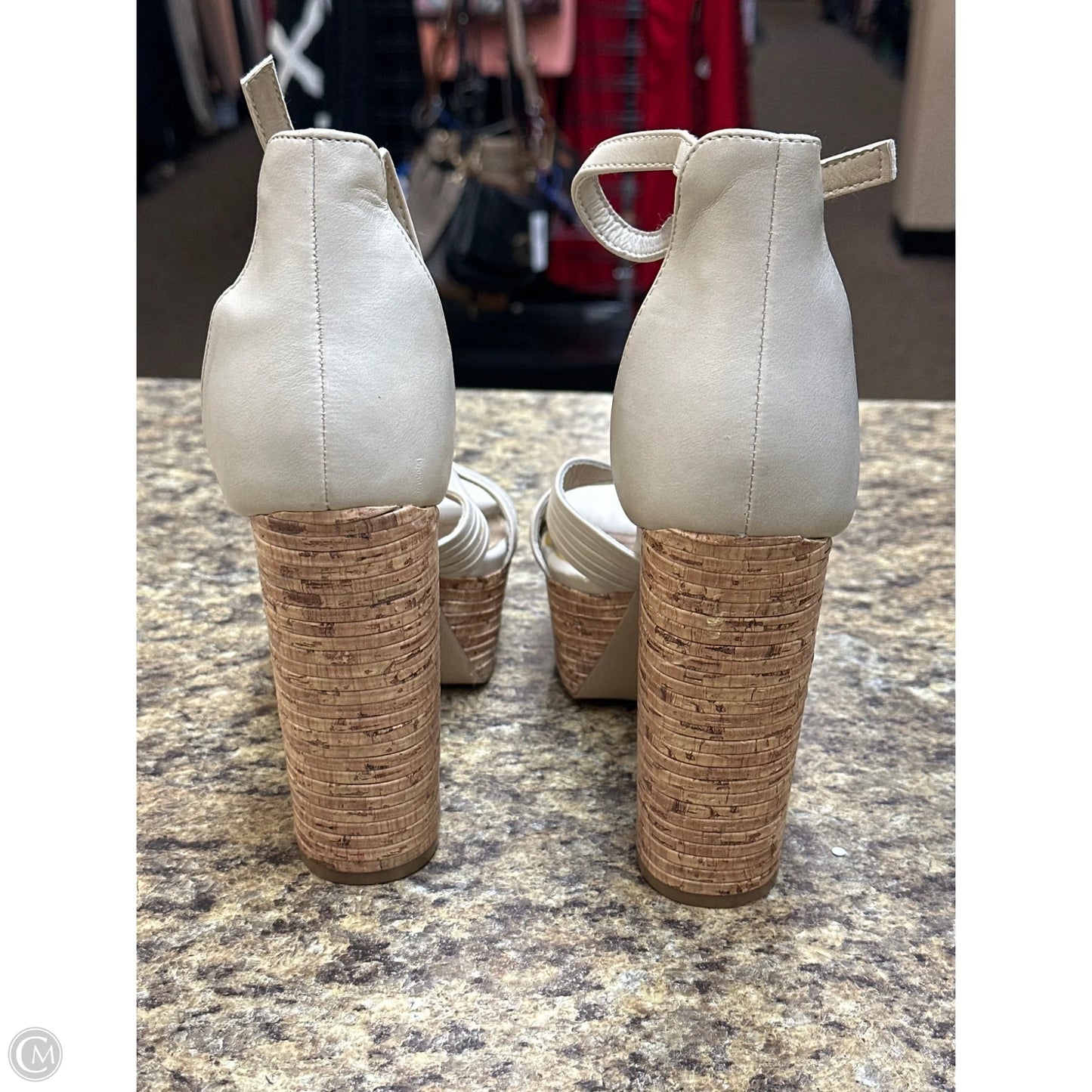 Shoes Heels Block By Shoedazzle In Beige, Size: 9