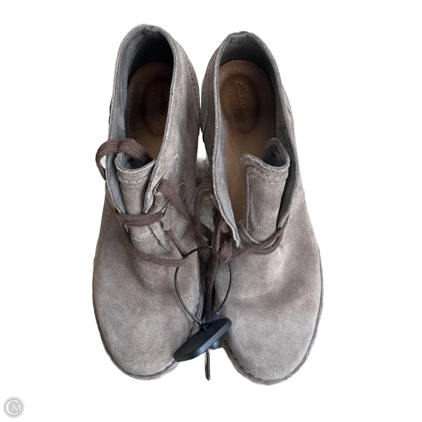 Boots Ankle Heels By Clarks In Taupe, Size: 8.5