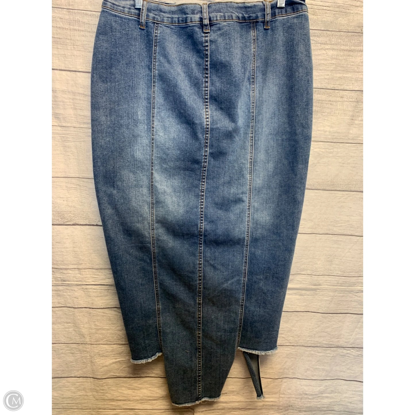 Skirt Maxi By Ashley Stewart In Blue Denim, Size: 14