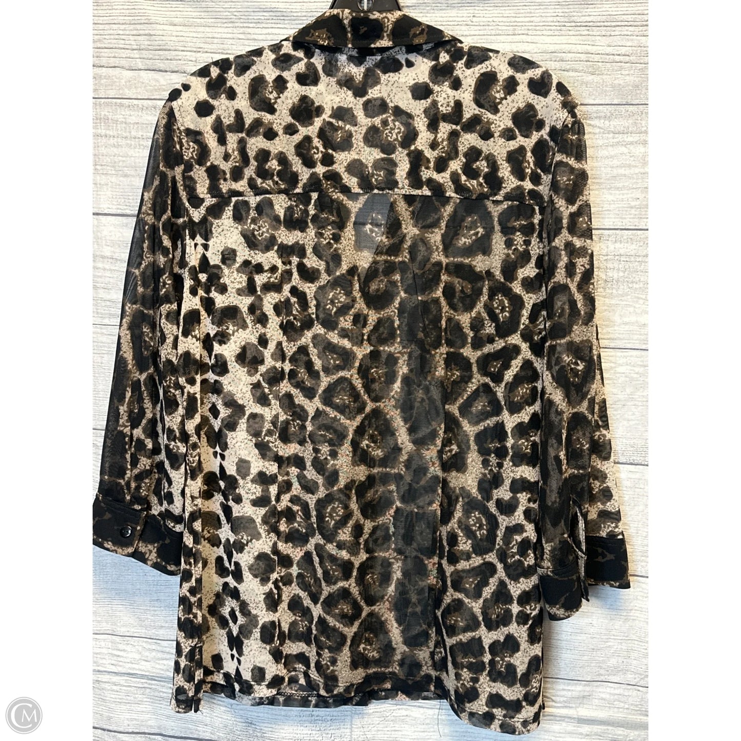 Top Long Sleeve By Chicos In Animal Print, Size: L