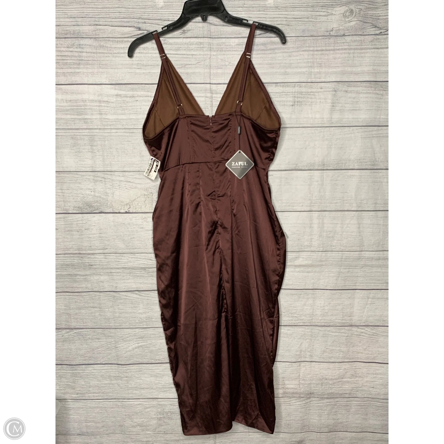 Dress Casual Maxi By Zaful In Brown, Size: L
