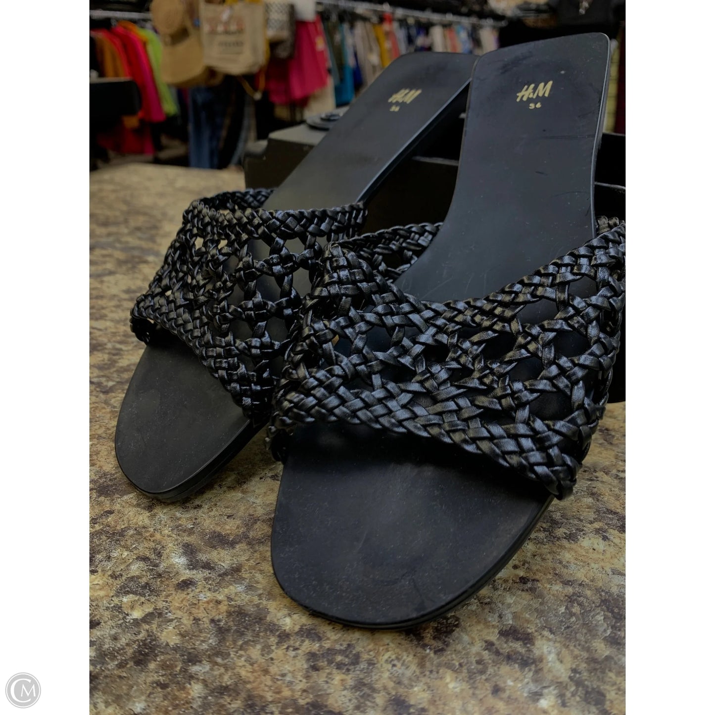 Sandals Flats By H&m In Black, Size: 6
