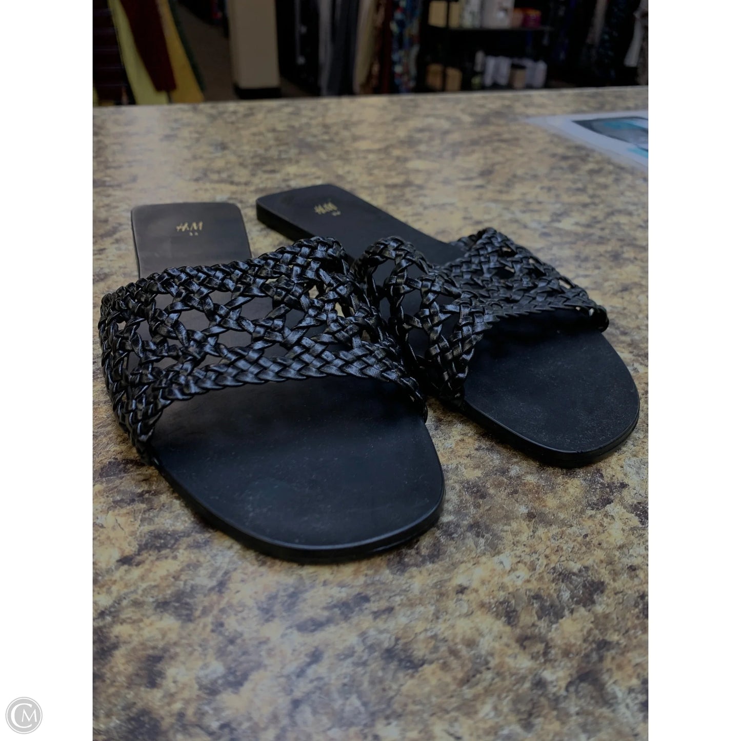 Sandals Flats By H&m In Black, Size: 6