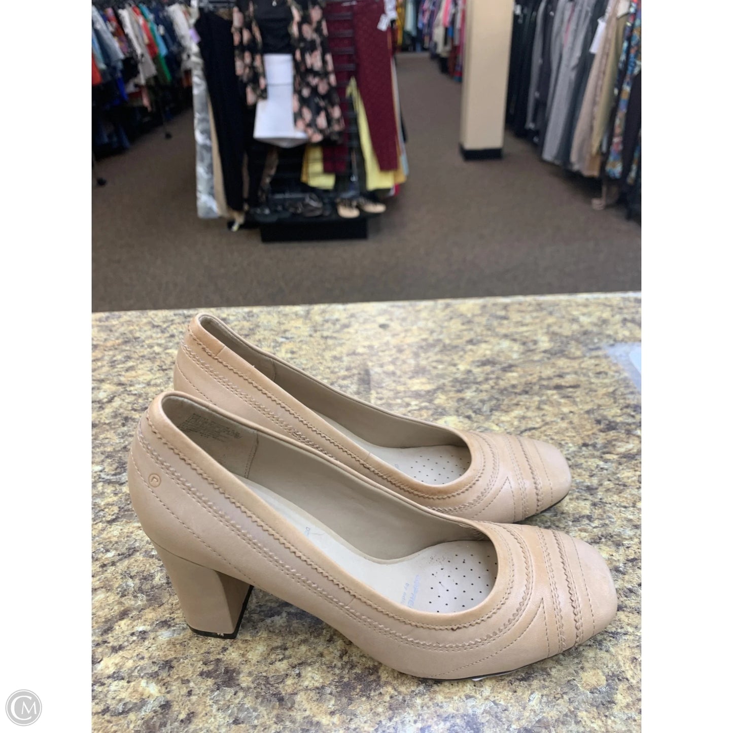 Shoes Heels Block By Rockport In Cream, Size: 7.5