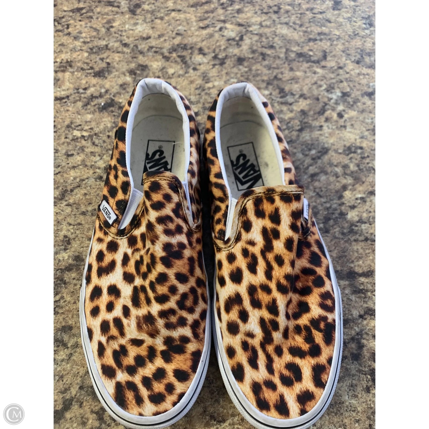 Shoes Flats By Vans In Animal Print, Size: 8
