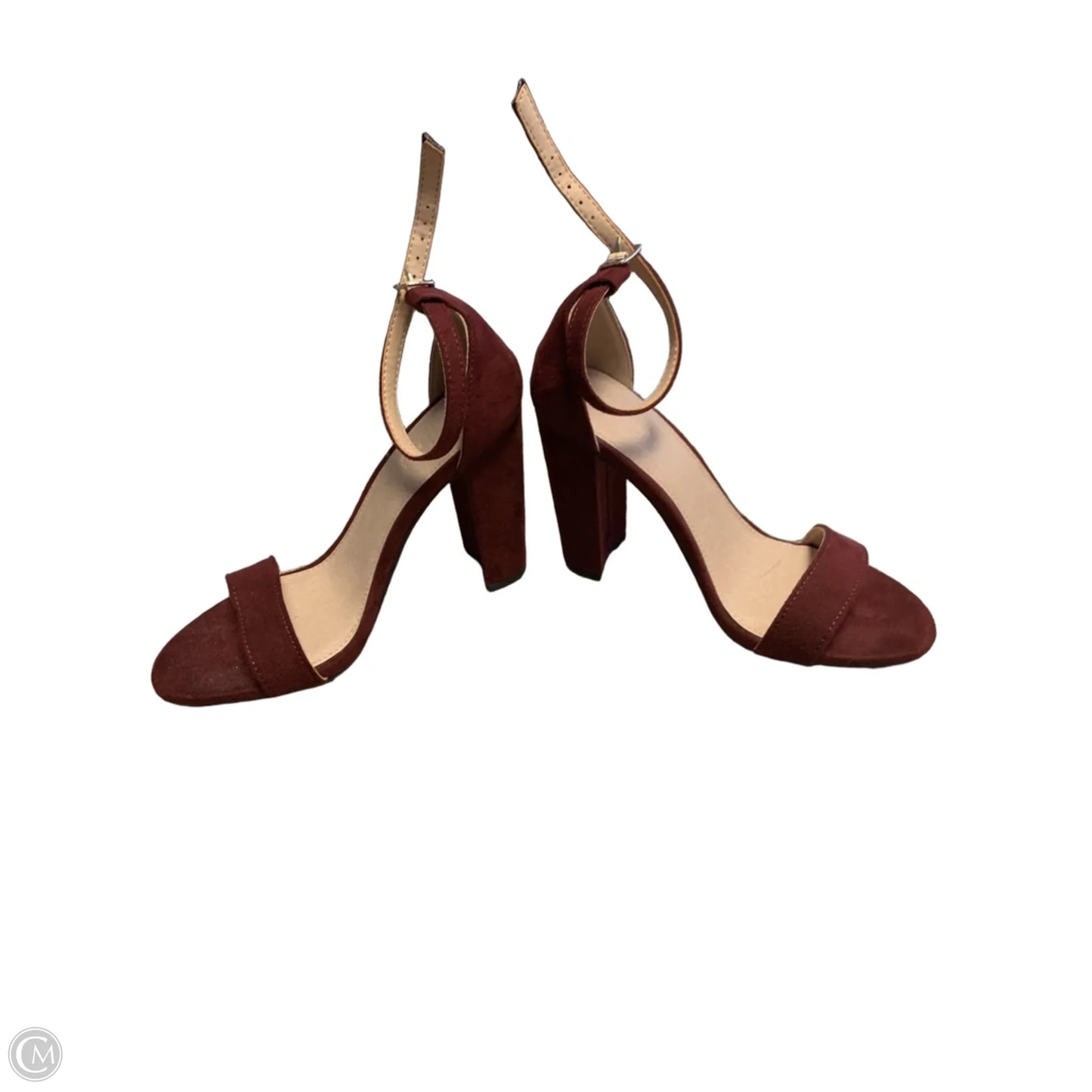 Shoes Heels Block By Charlotte Russe In Maroon, Size: 6