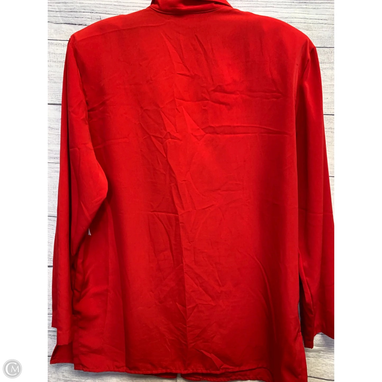 Top Long Sleeve By Clothes Mentor In Red, Size: L
