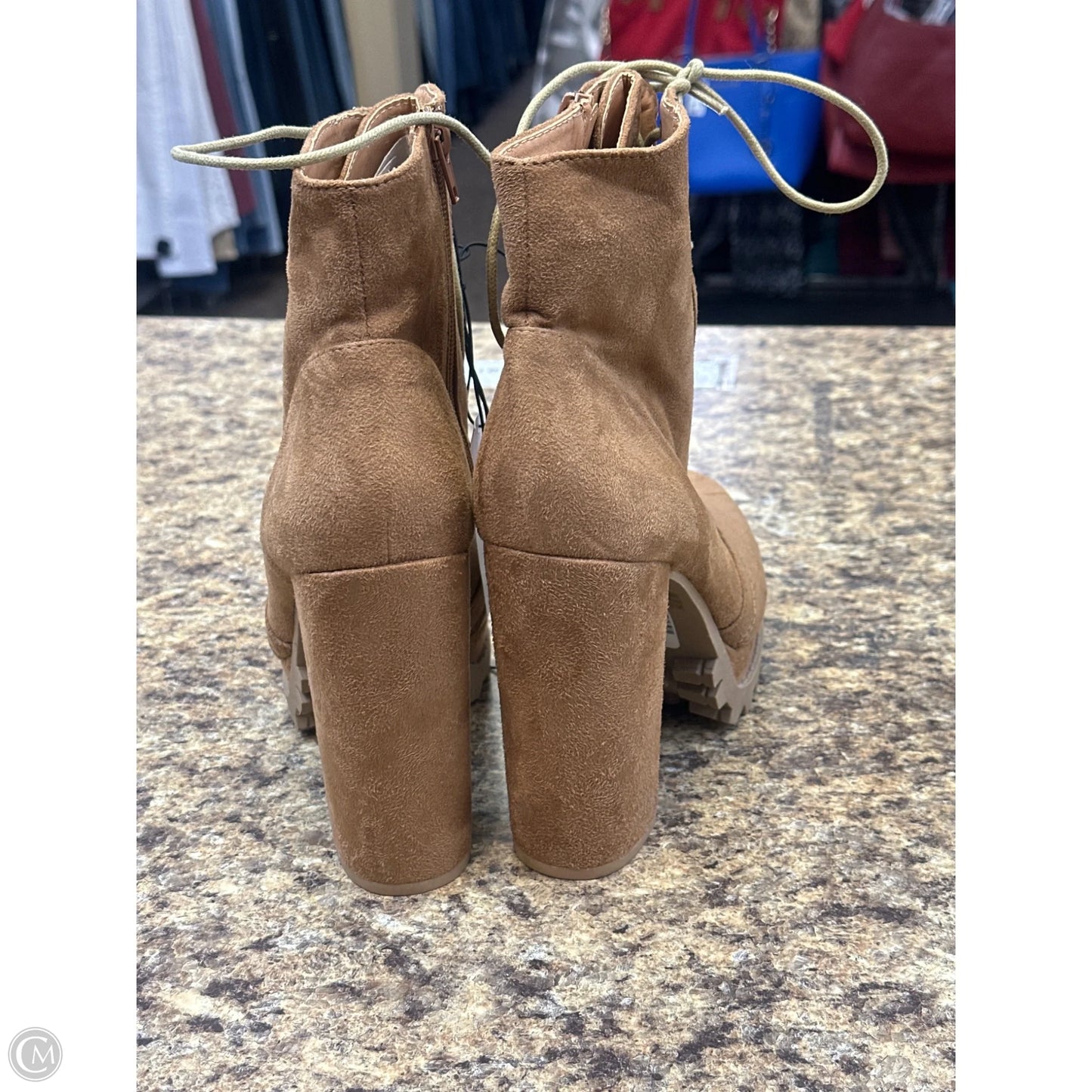Boots Mid-calf Heels By Rue 21 In Brown, Size: 9
