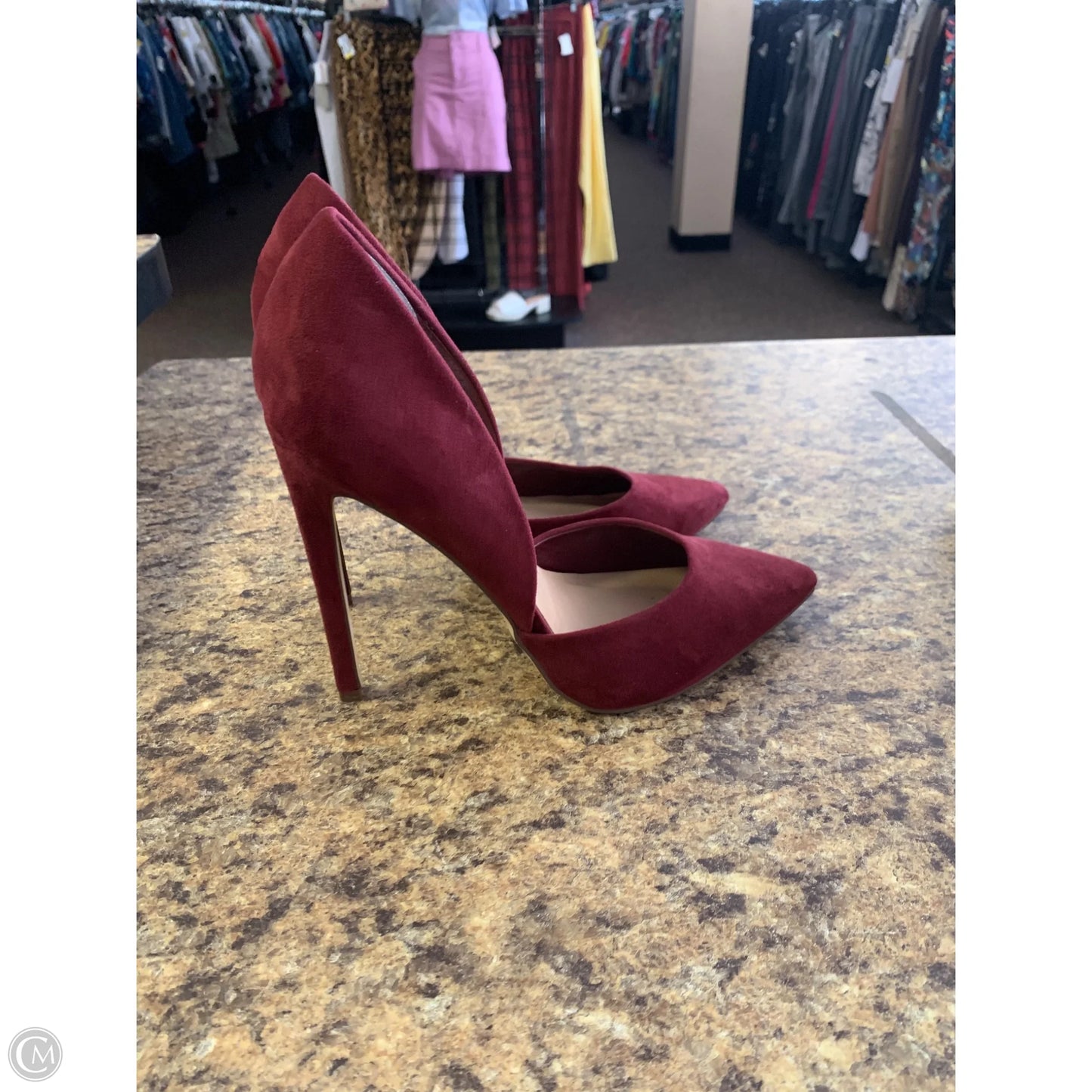 Shoes Heels Stiletto By Shoedazzle In Maroon, Size: 10