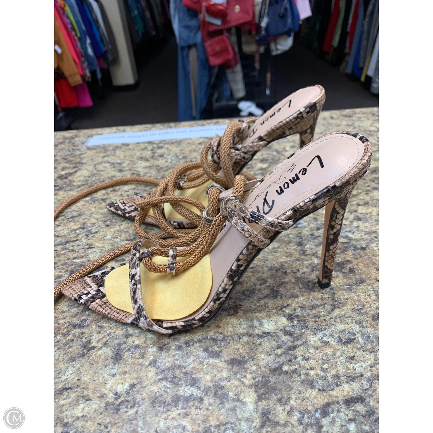 Shoes Heels Stiletto By Clothes Mentor In Snakeskin Print, Size: 7.5
