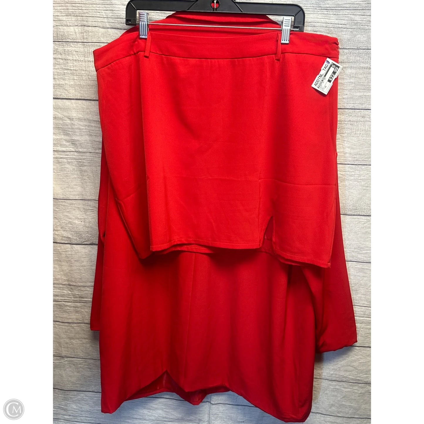 Skirt Set 2pc By Fashion Nova In Red, Size: 2x