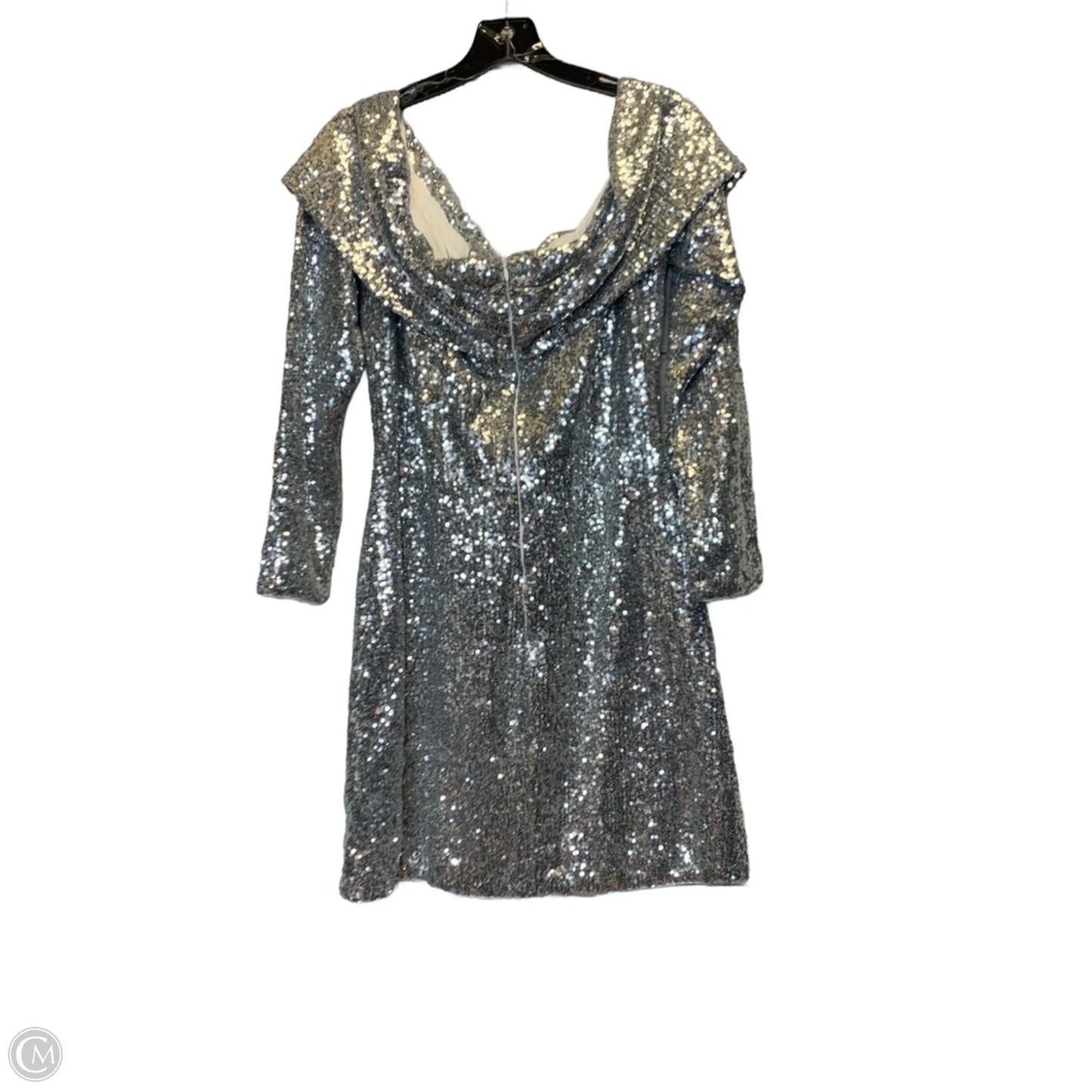 Dress Party Short By Fashion Nova In Silver, Size: 1x