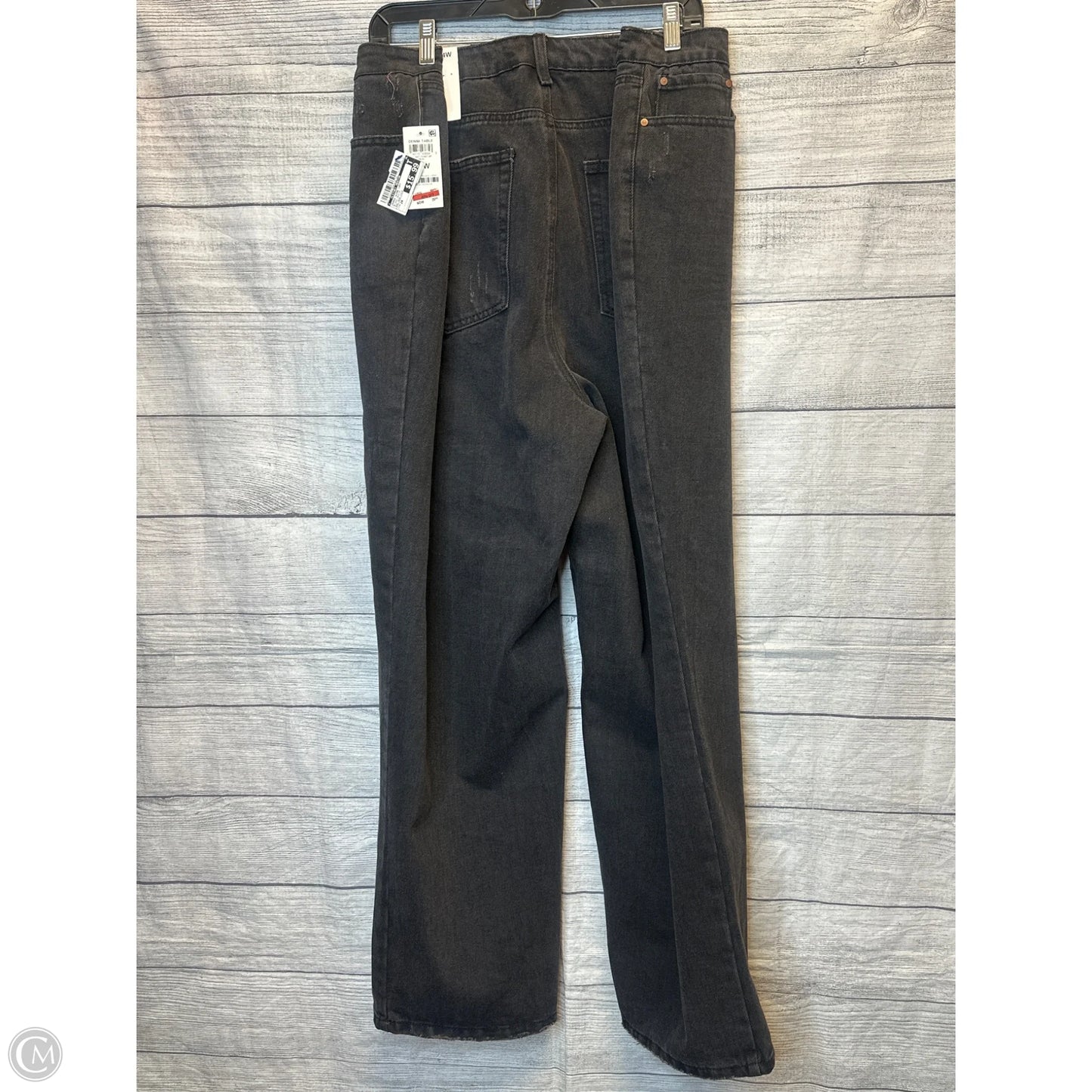 Jeans Wide Leg By Clothes Mentor In Black Denim, Size: 24