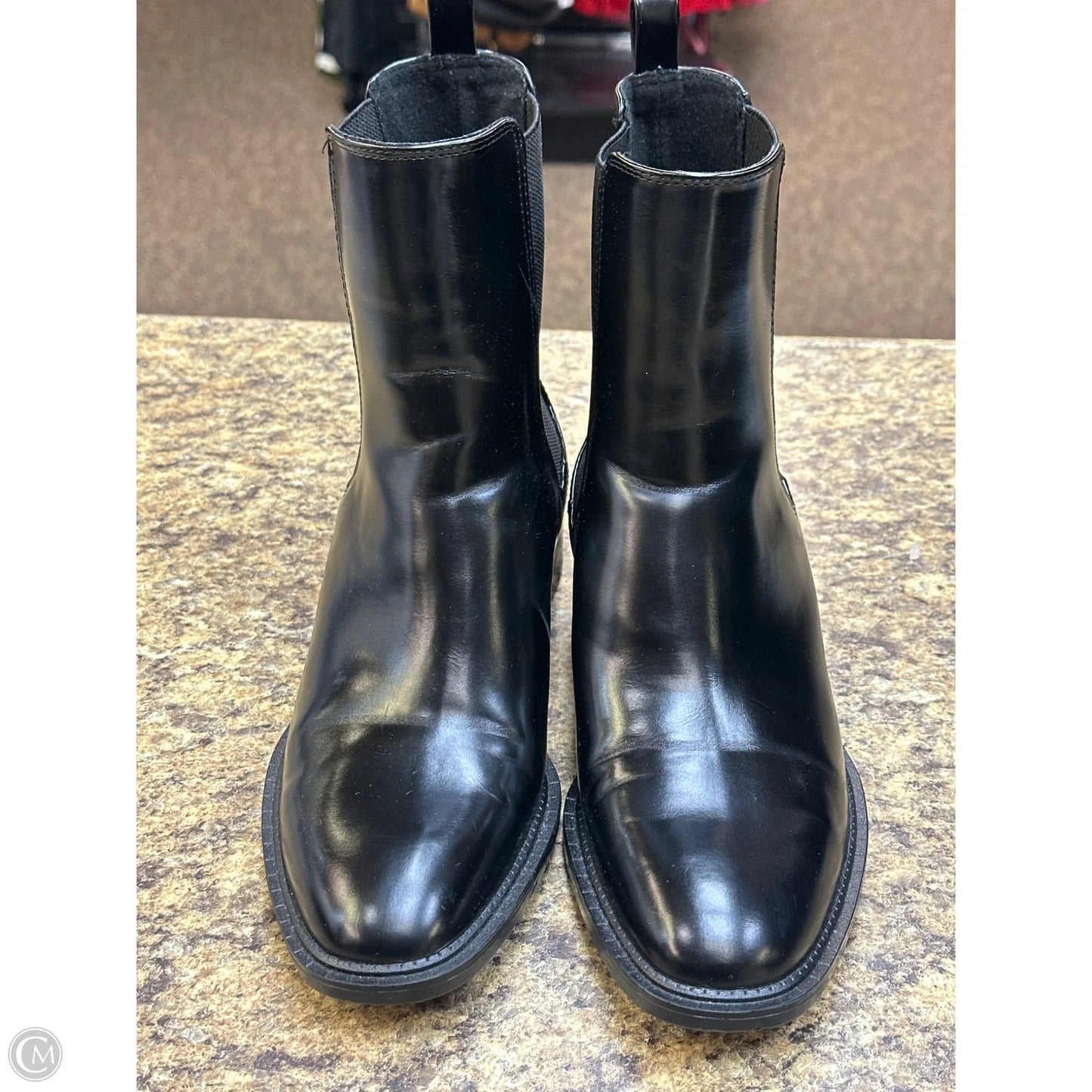 Boots Mid-calf Flats By Zara In Black, Size: 8