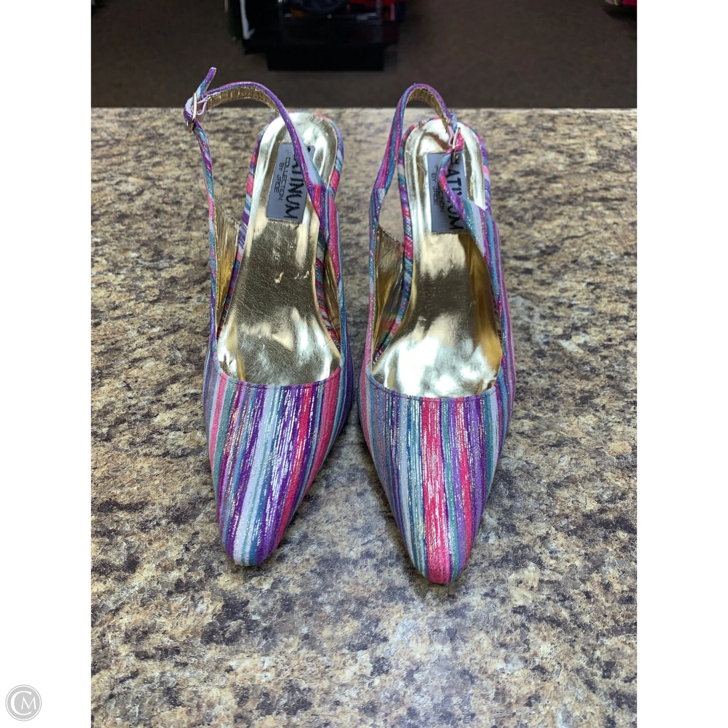Shoes Heels Kitten By Platinum In Multi-colored, Size: 8