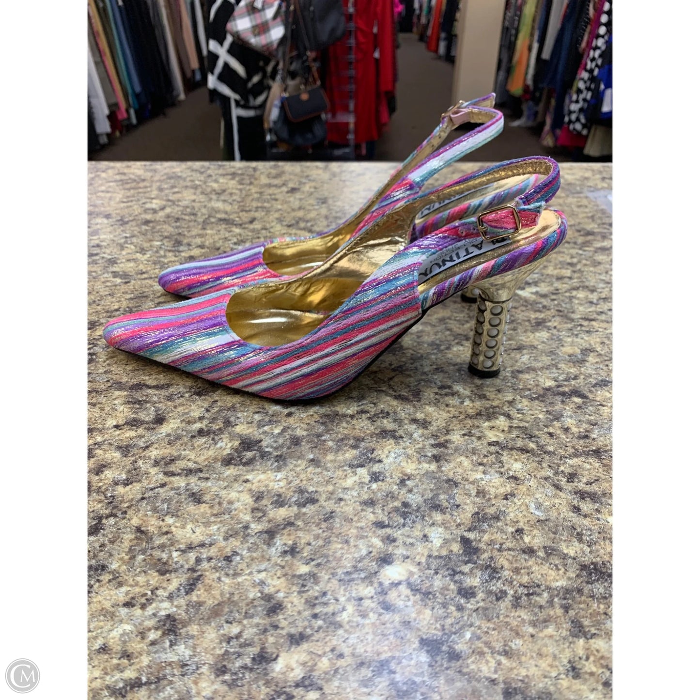 Shoes Heels Kitten By Platinum In Multi-colored, Size: 8
