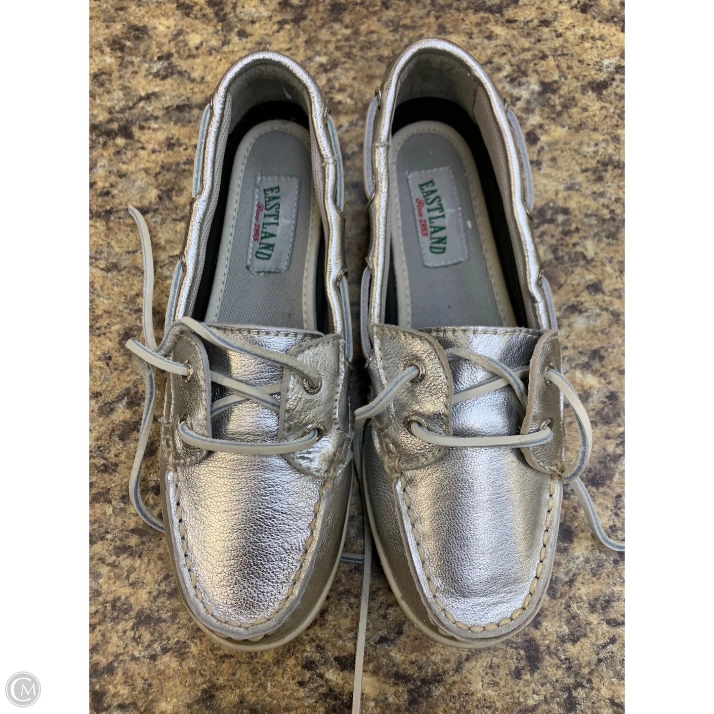Shoes Flats By Eastland In Silver, Size: 6.5