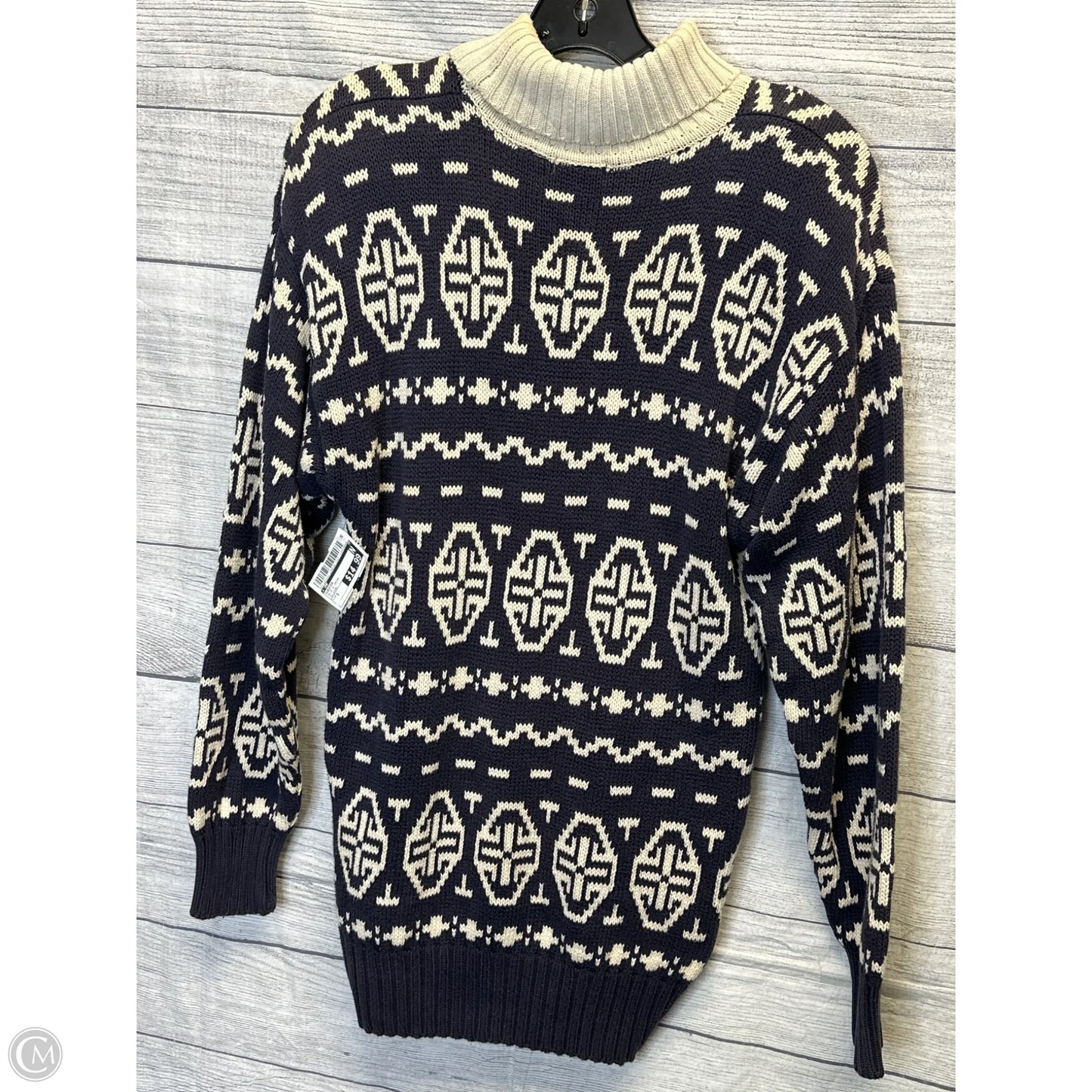 Sweater By Cmf In Blue & Cream, Size: S