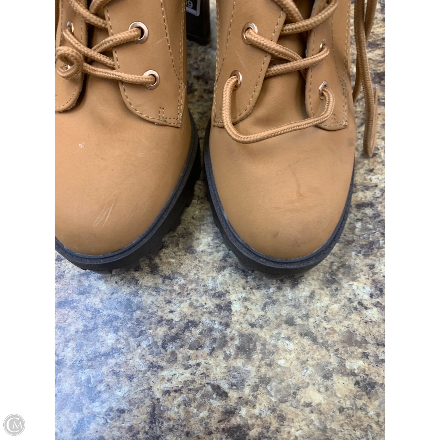 Shoes Heels Block By Bamboo In Brown, Size: 8.5