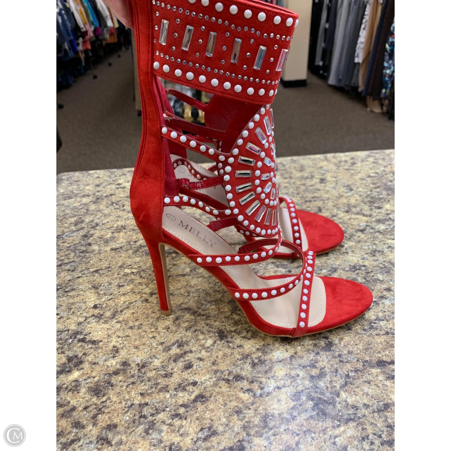 Shoes Heels Stiletto By Clothes Mentor In Red, Size: 11