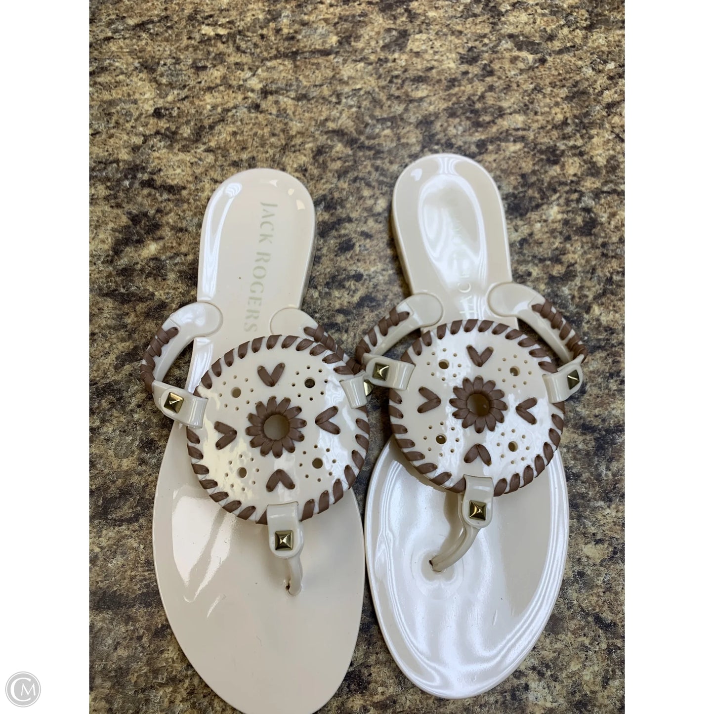 Sandals Flip Flops By Jack Rogers In Cream, Size: 8