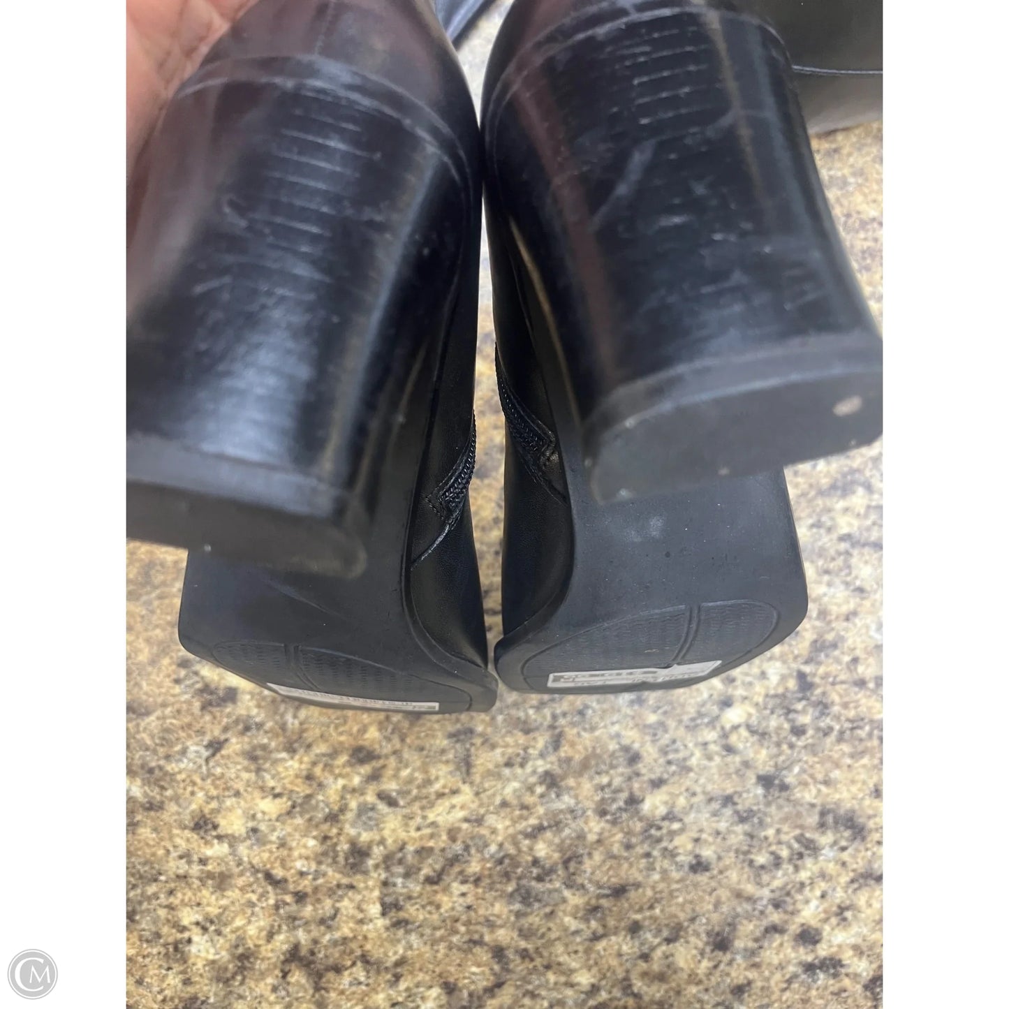 Boots Mid-calf Heels By Clothes Mentor In Black, Size: 8