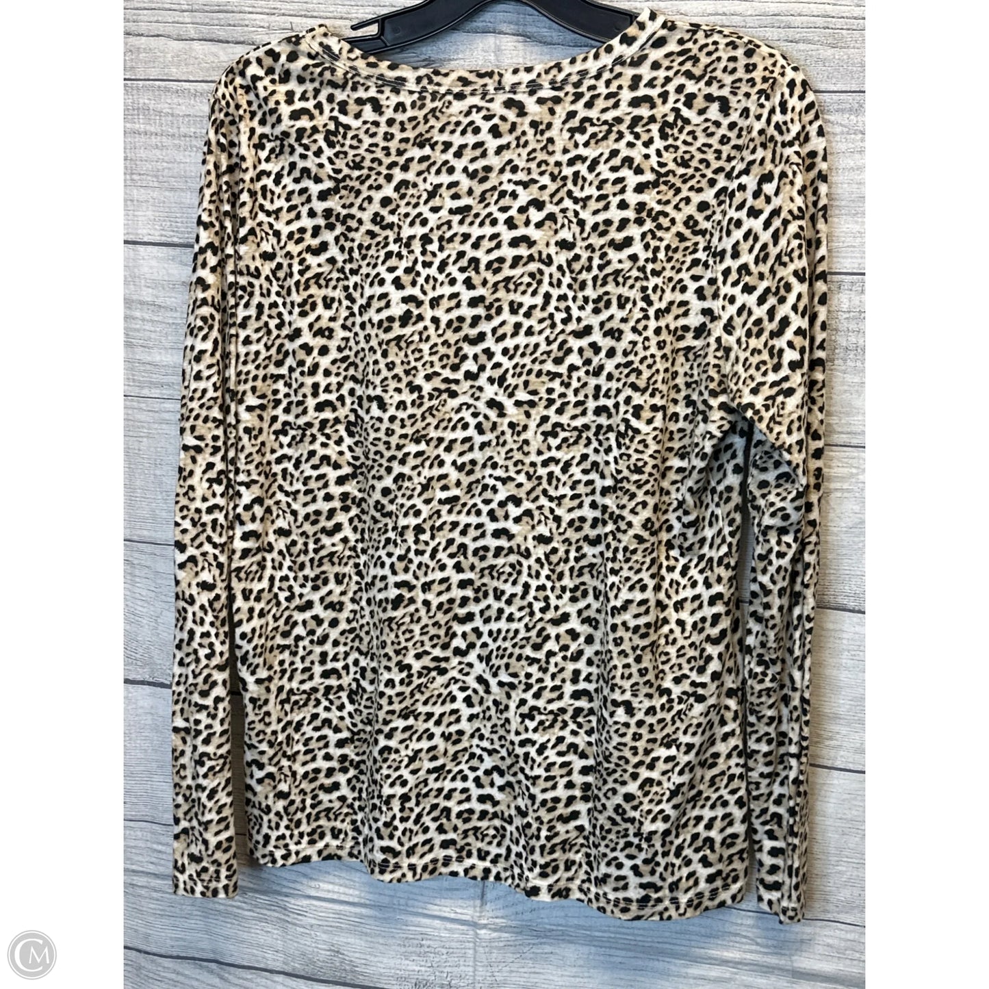 Top Short Sleeve By Banana Republic In Animal Print, Size: L