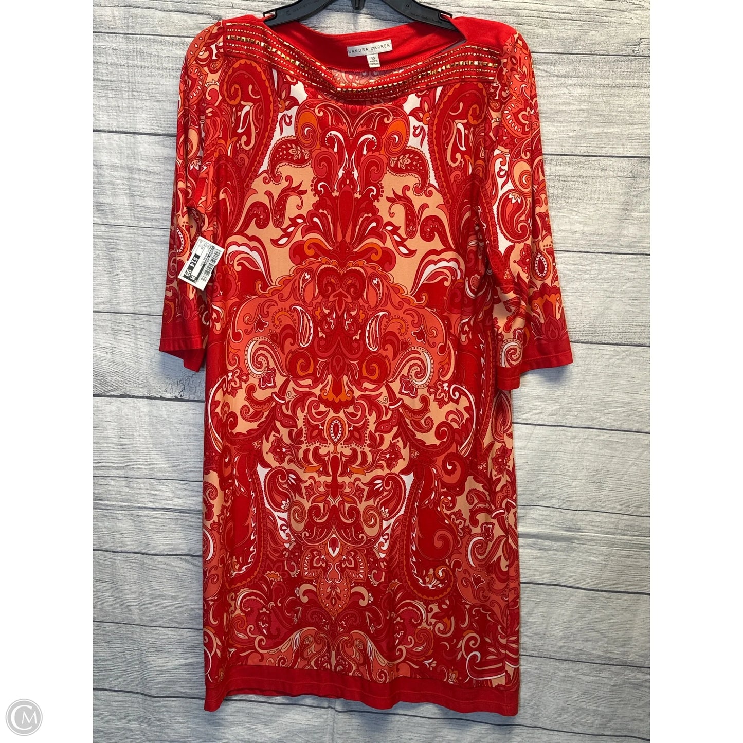 Dress Casual Midi By Sandra Darren In Red, Size: 10