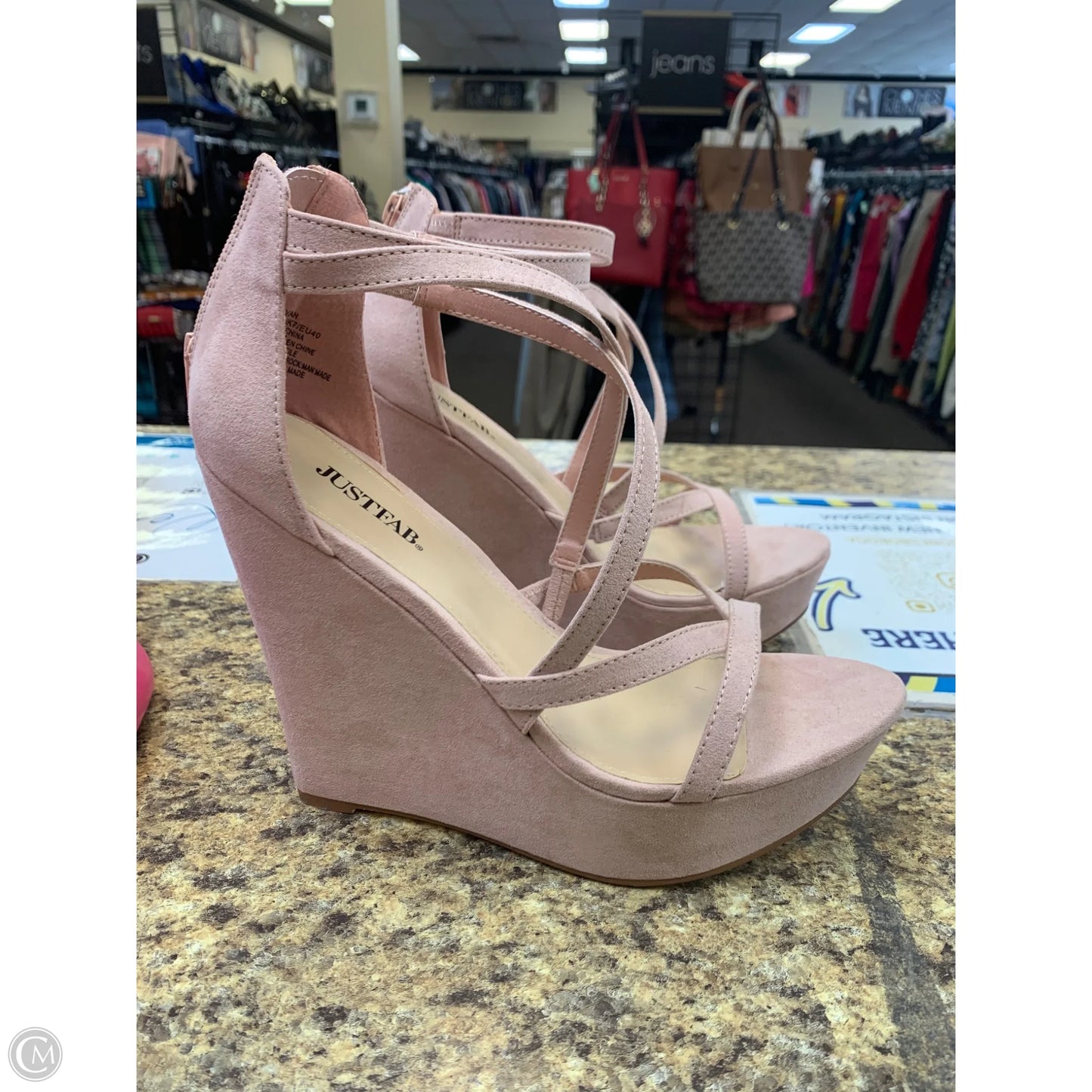 Shoes Heels Platform By Justfab In Pink, Size: 9
