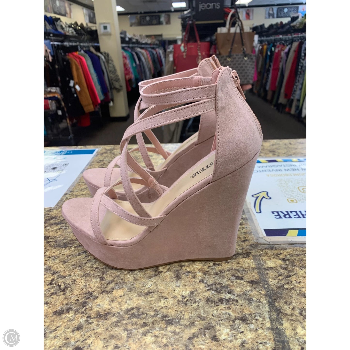 Shoes Heels Platform By Justfab In Pink, Size: 9