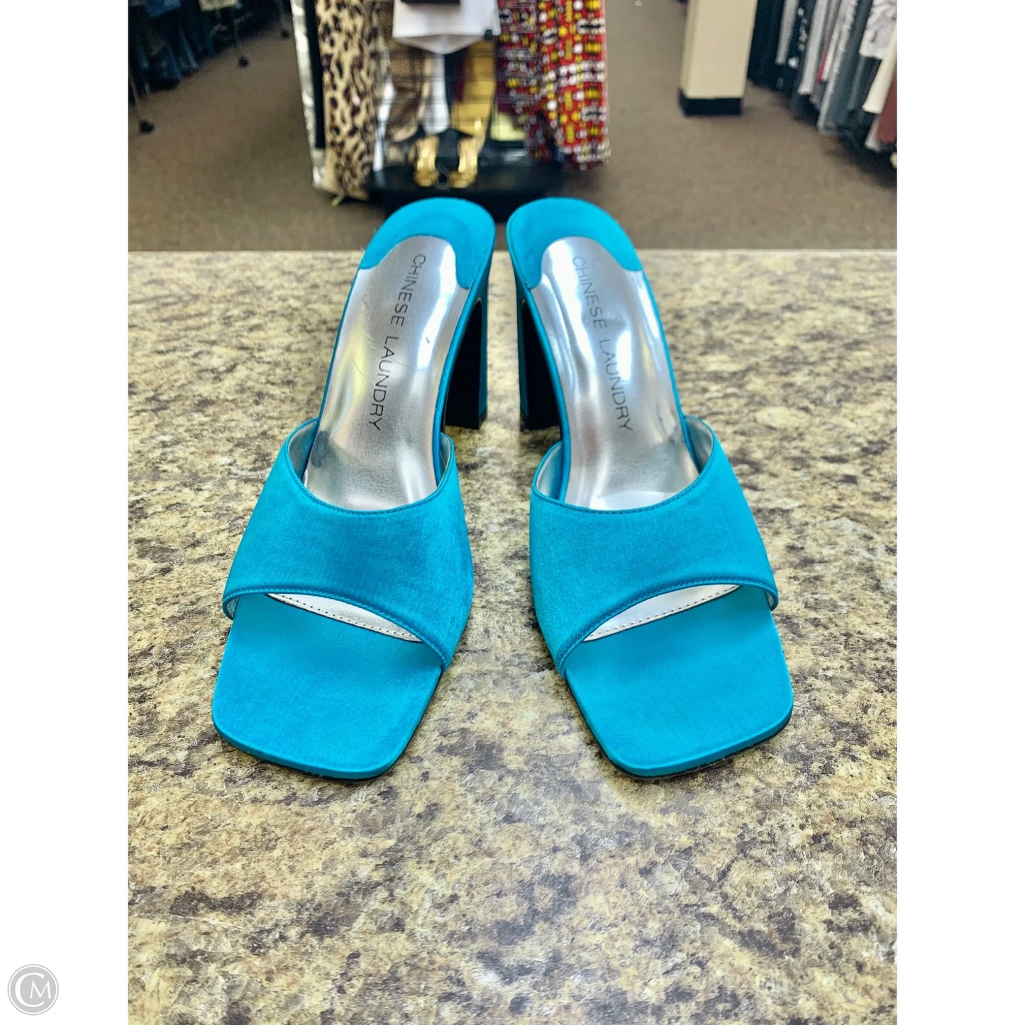 Shoes Heels Block By Chinese Laundry In Blue, Size: 10