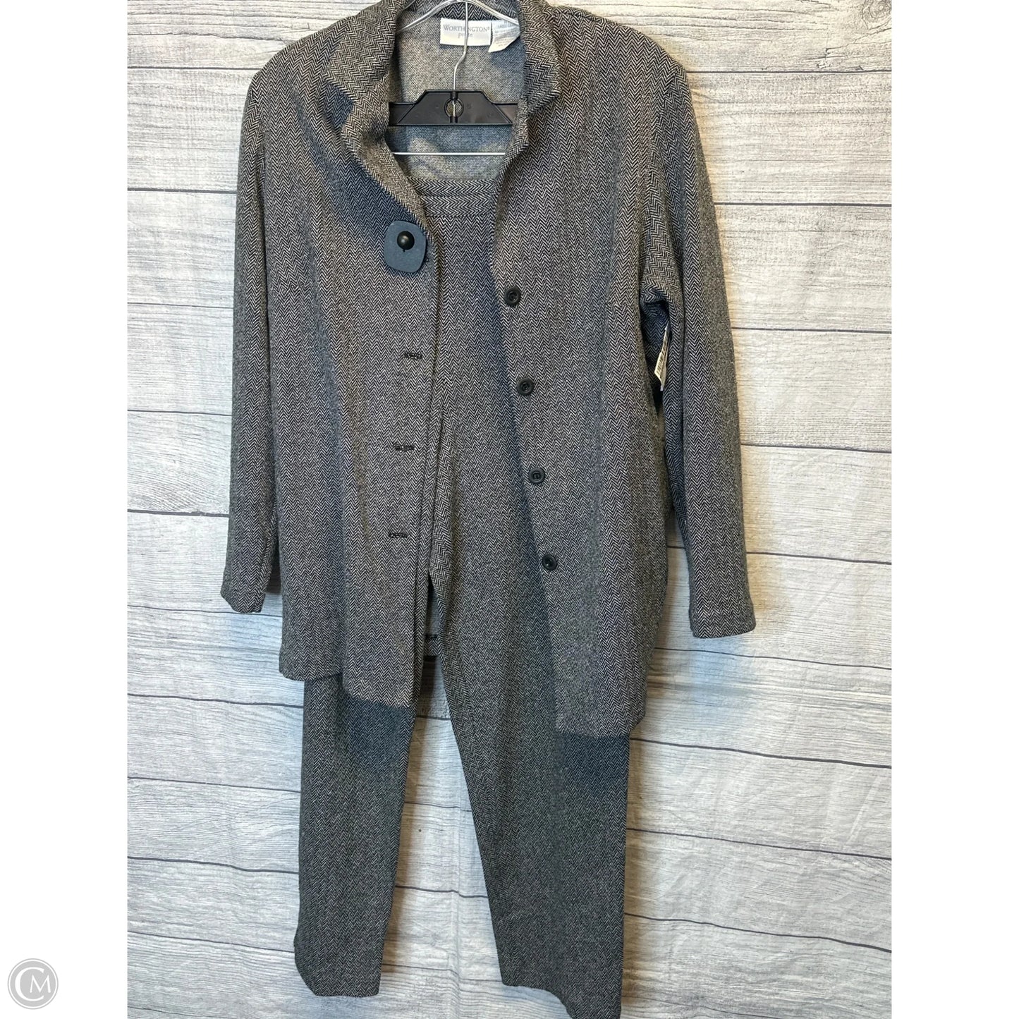 Pants Suit 2pc By Worthington In Black & White, Size: L