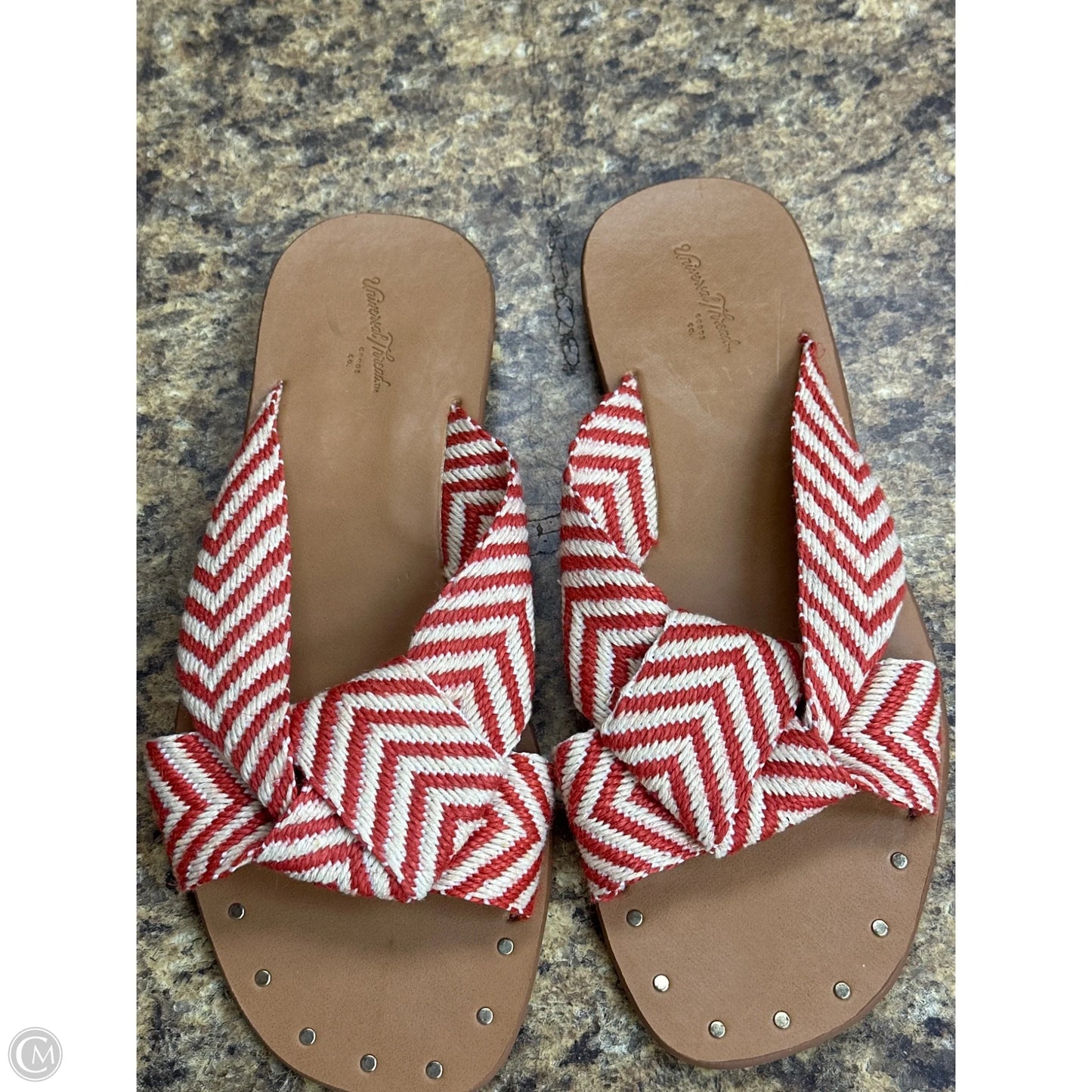 Shoes Flats By Universal Thread In Red & Tan, Size: 7