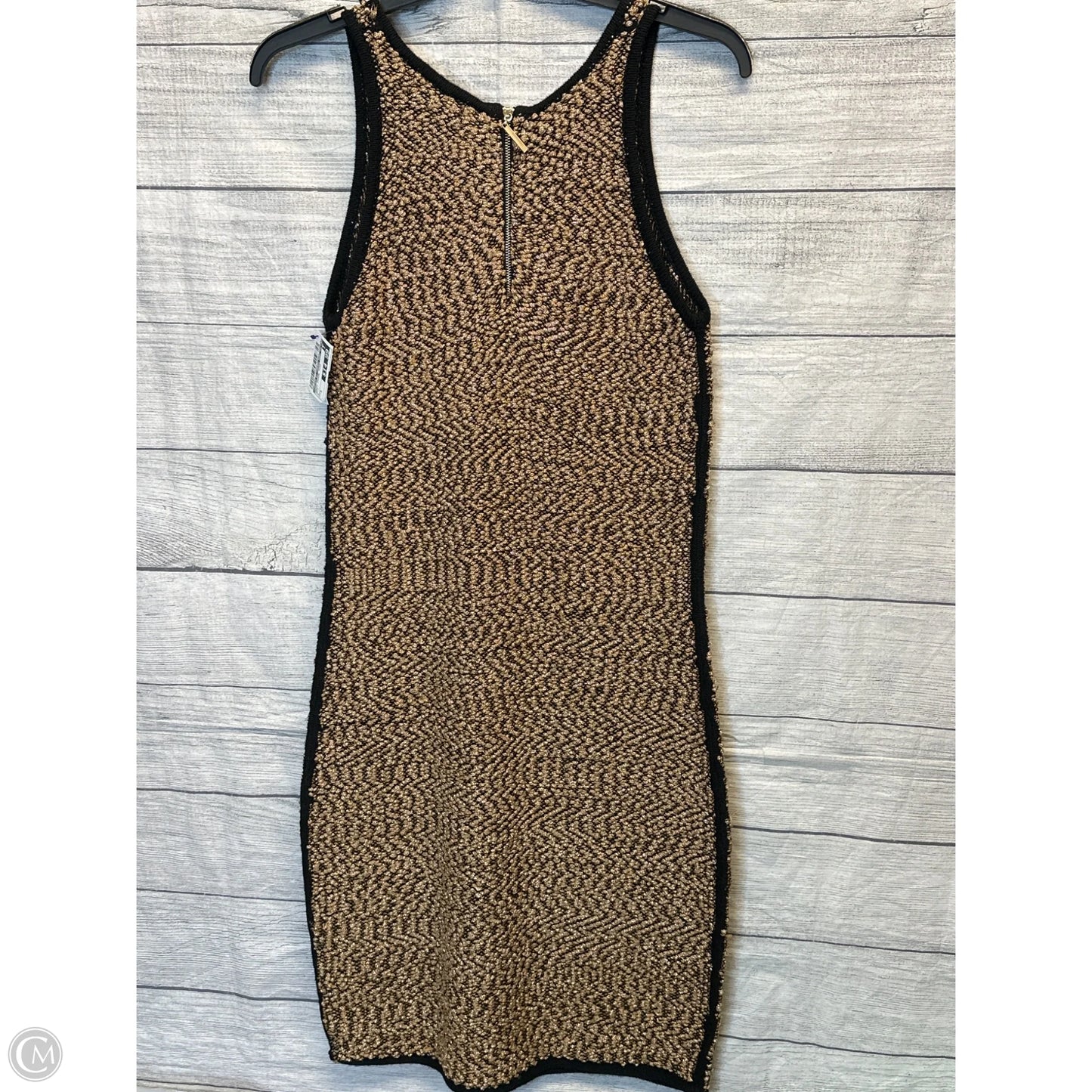 Dress Casual Midi By Carmen By Carmen Marc Valvo In Gold, Size: S