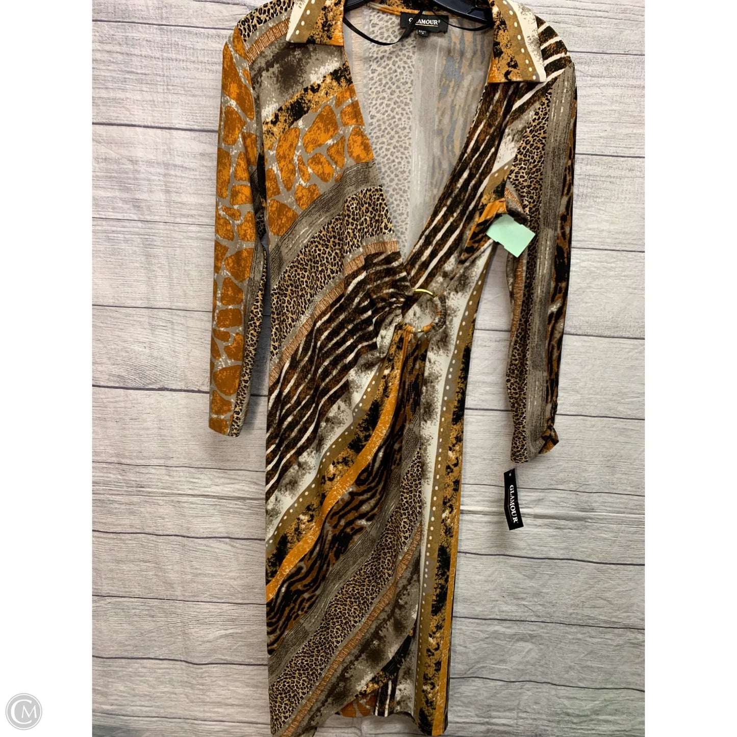 Dress Casual Maxi By Glamour In Brown, Size: 8