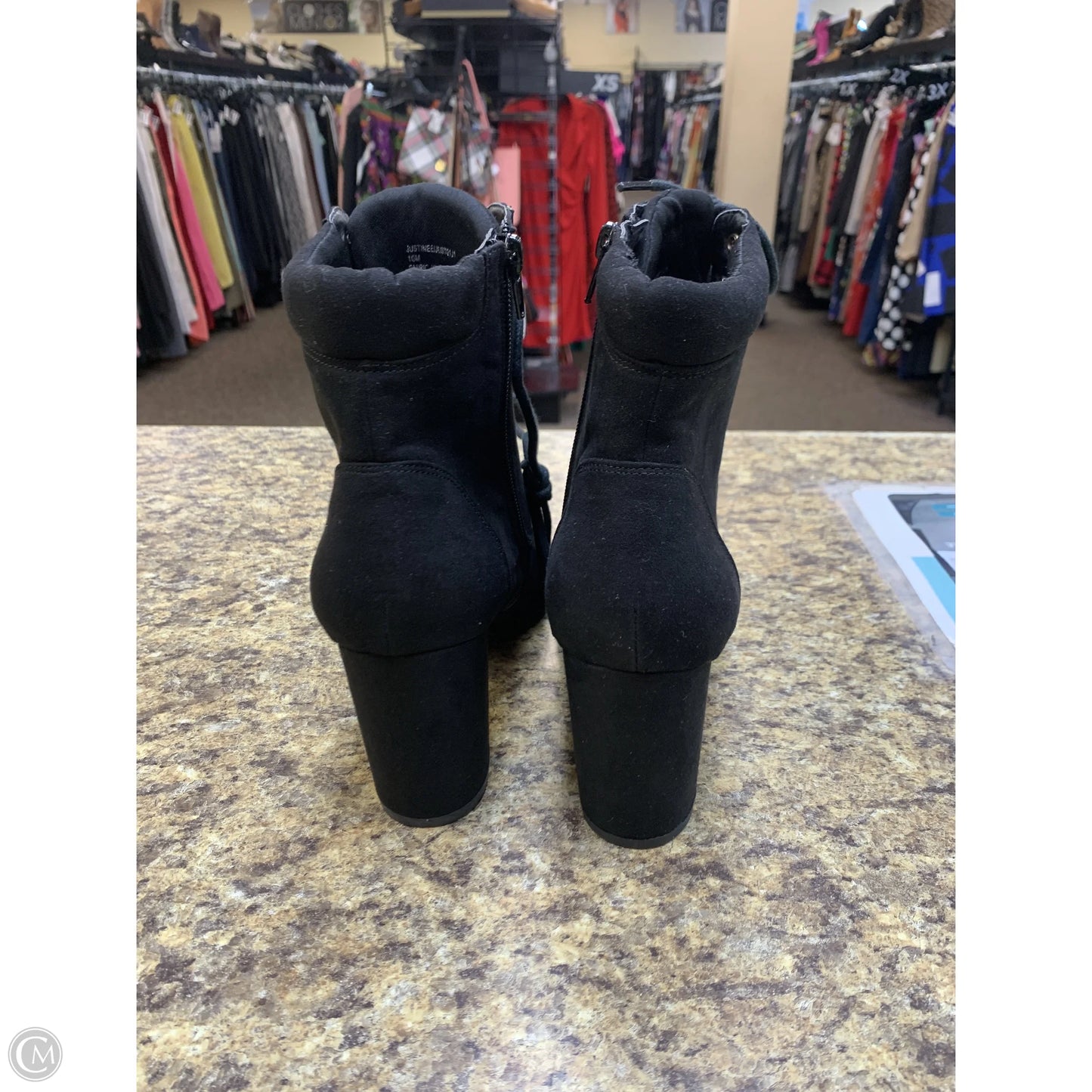 Boots Ankle Heels By Madden Girl In Black, Size: 10