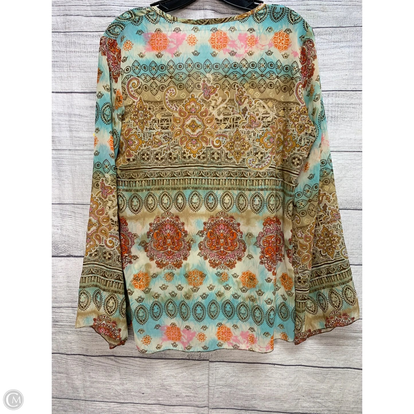 Top Long Sleeve By Cmf In Multi-colored, Size: L