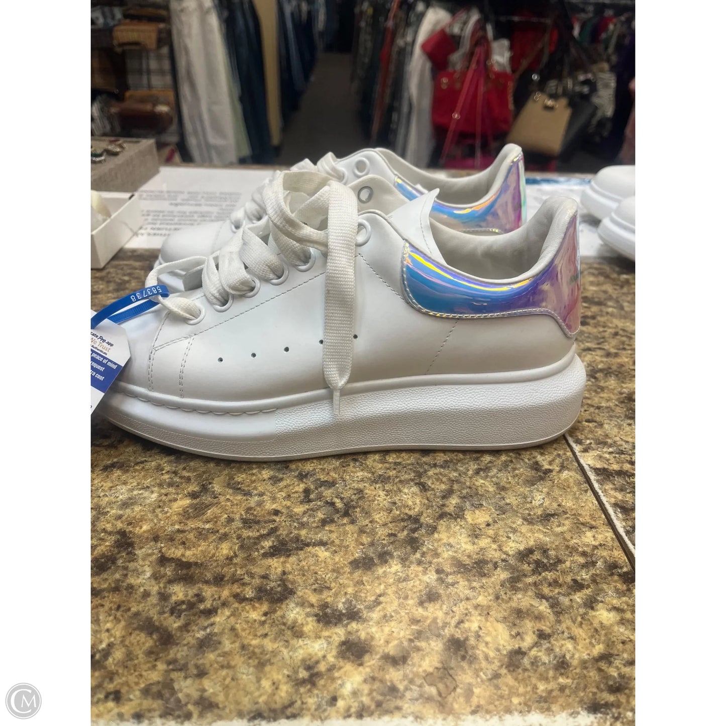 Shoes Luxury Designer By Alexander Mcqueen In White, Size: 8