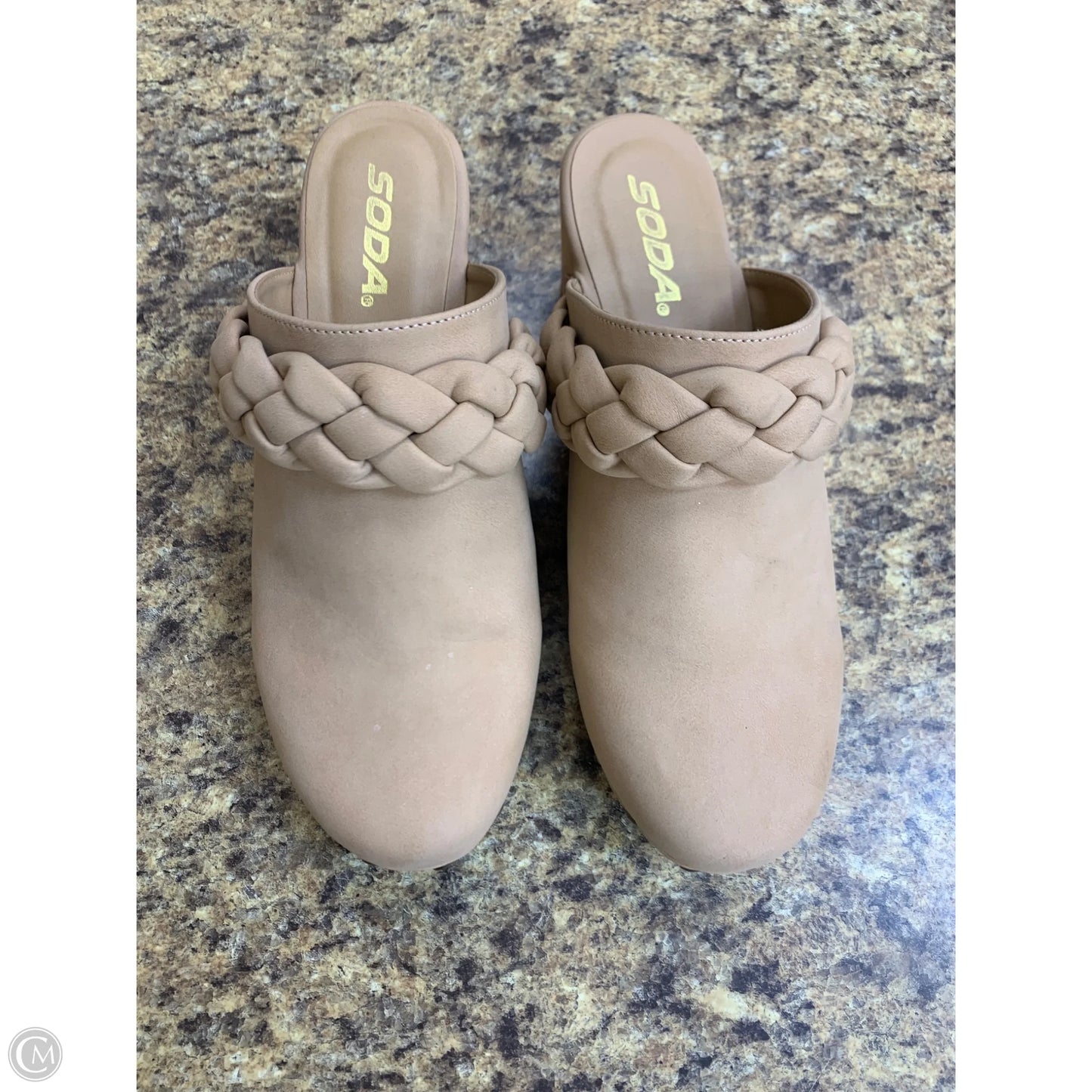 Shoes Heels Block By Soda In Beige, Size: 8.5