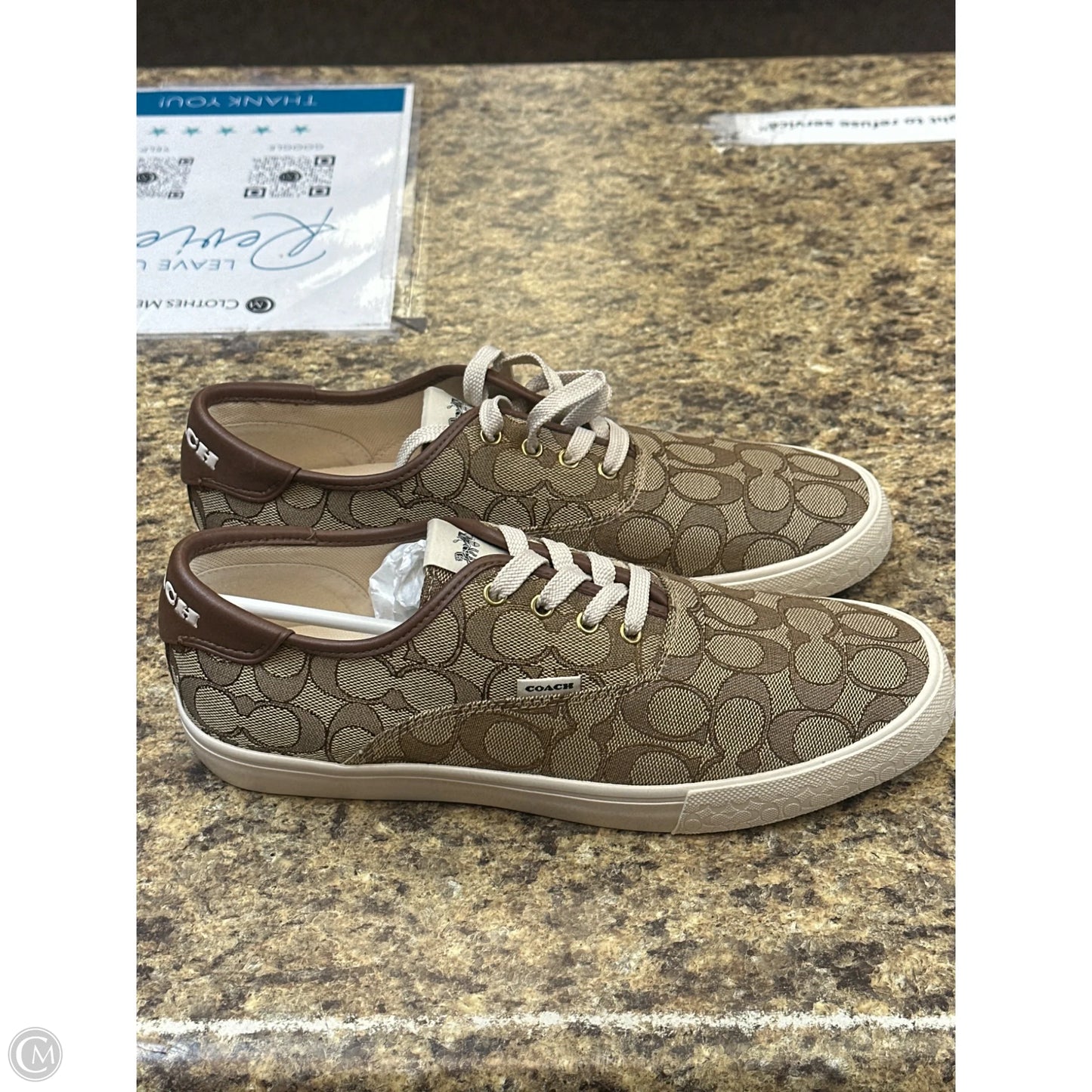 Shoes Designer By Coach In Brown & Cream, Size: 10