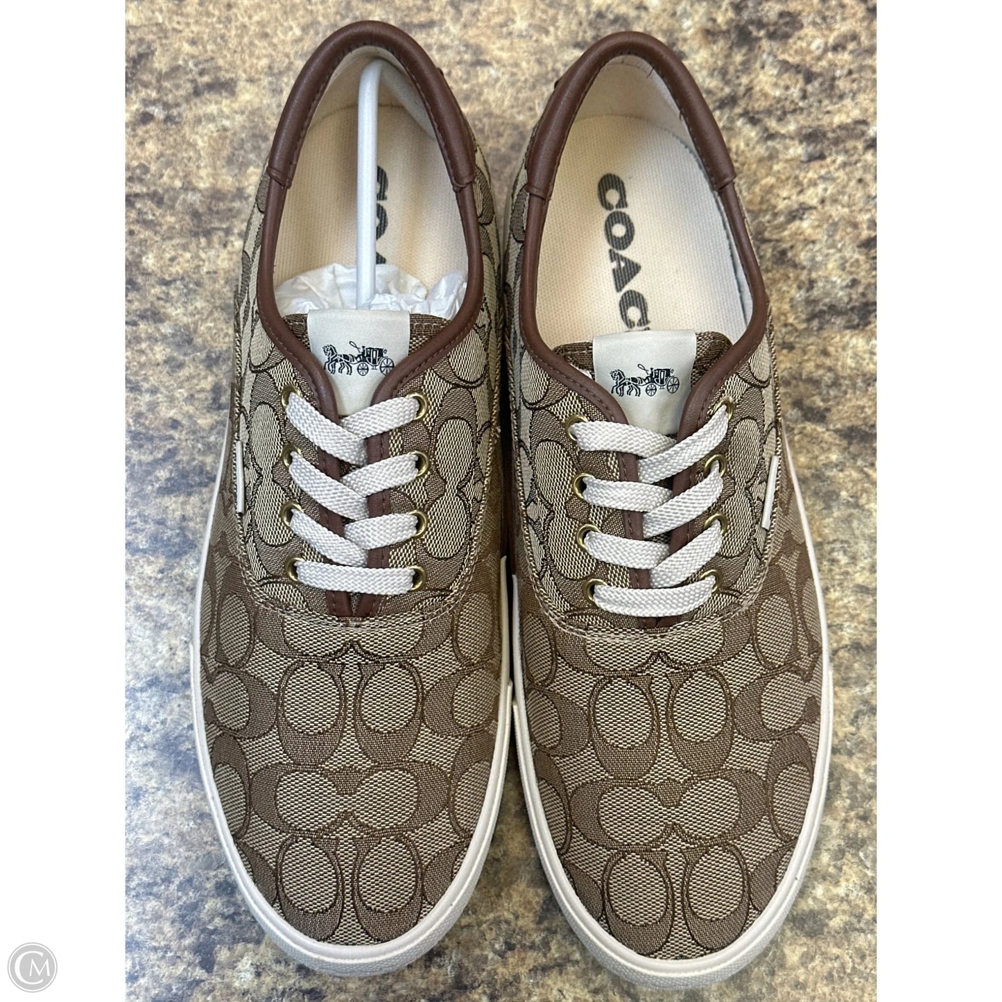 Shoes Designer By Coach In Brown & Cream, Size: 10
