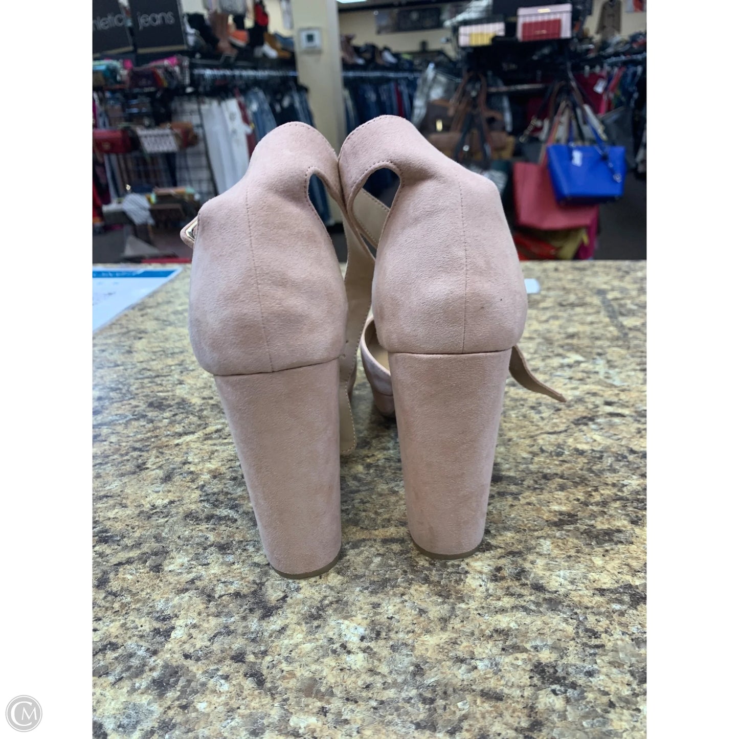 Shoes Heels Block By Cmf In Pink, Size: 9.5