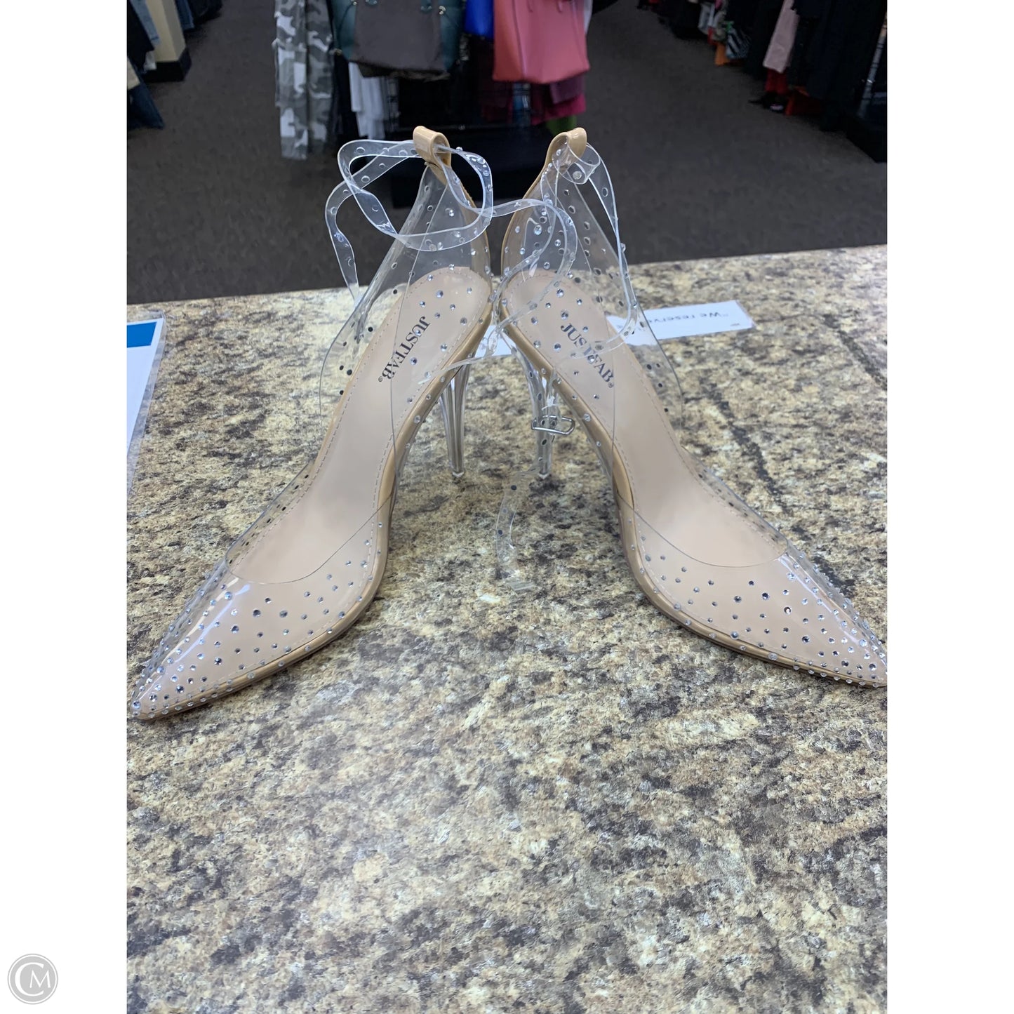 Shoes Heels Stiletto By Justfab In Clear, Size: 11
