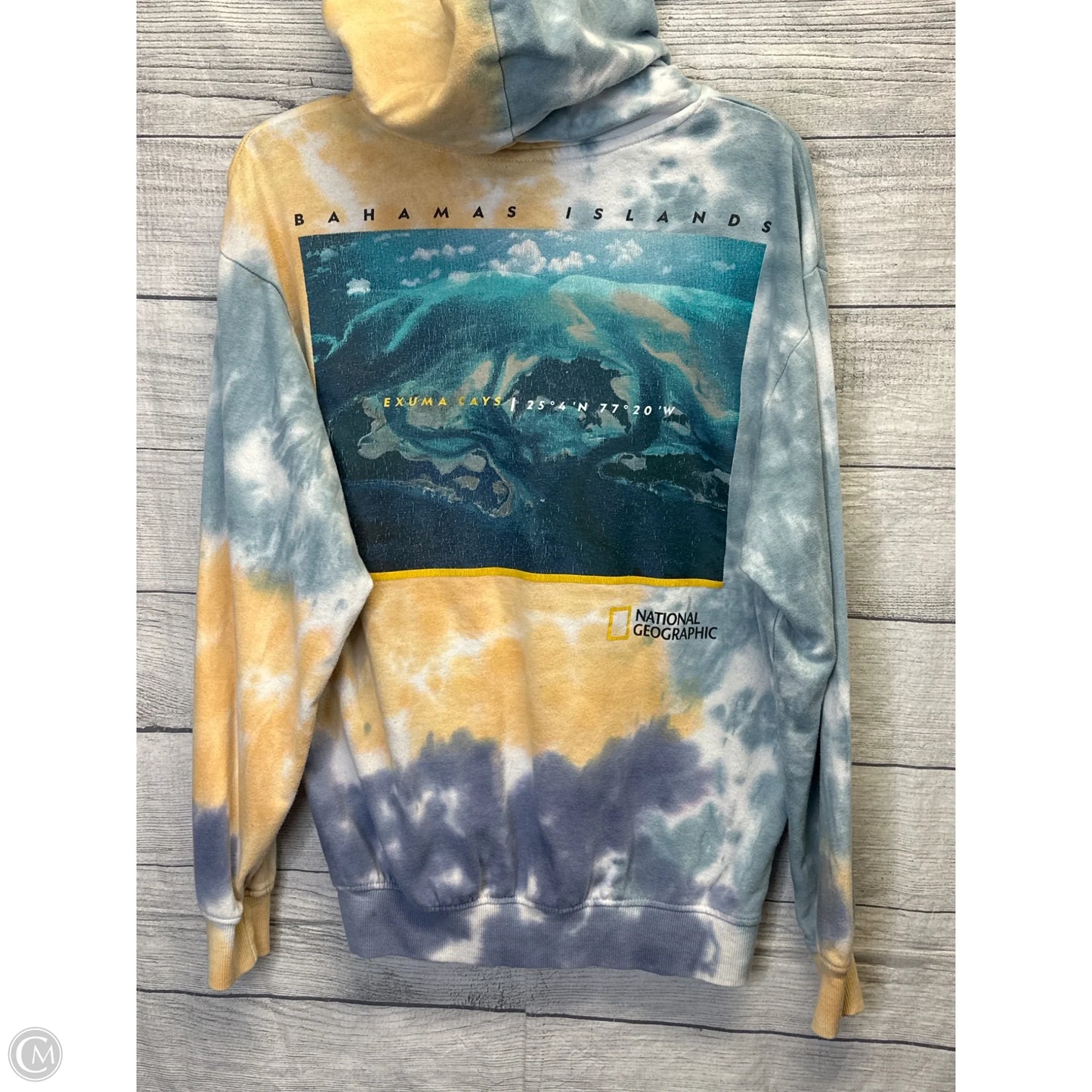 Sweatshirt Hoodie By Cmf In Blue & Orange, Size: M